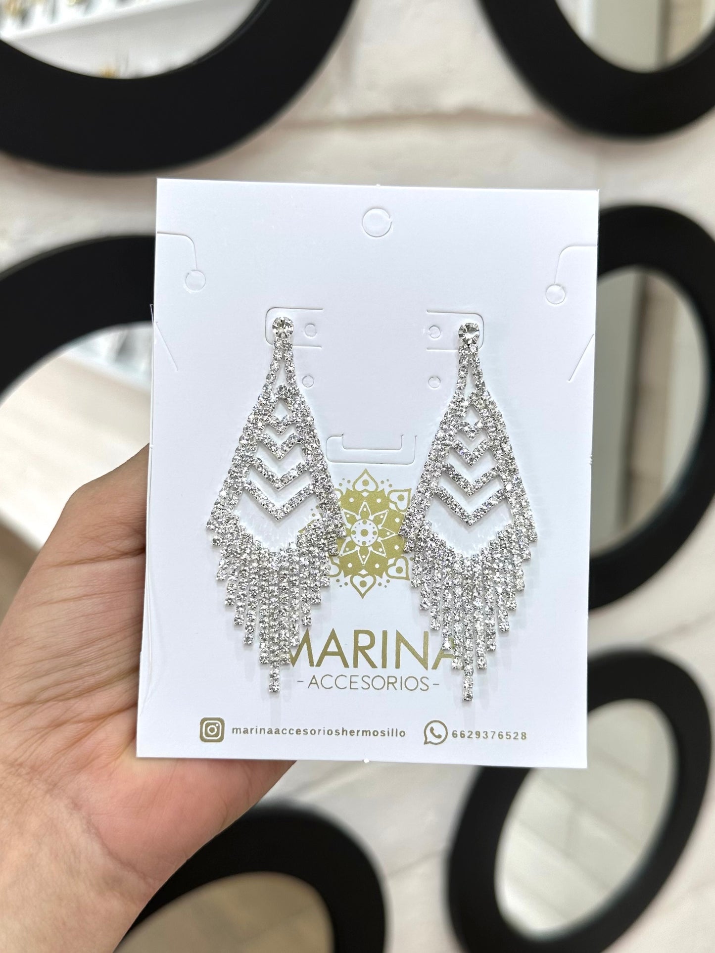 Aretes de pedrería platas