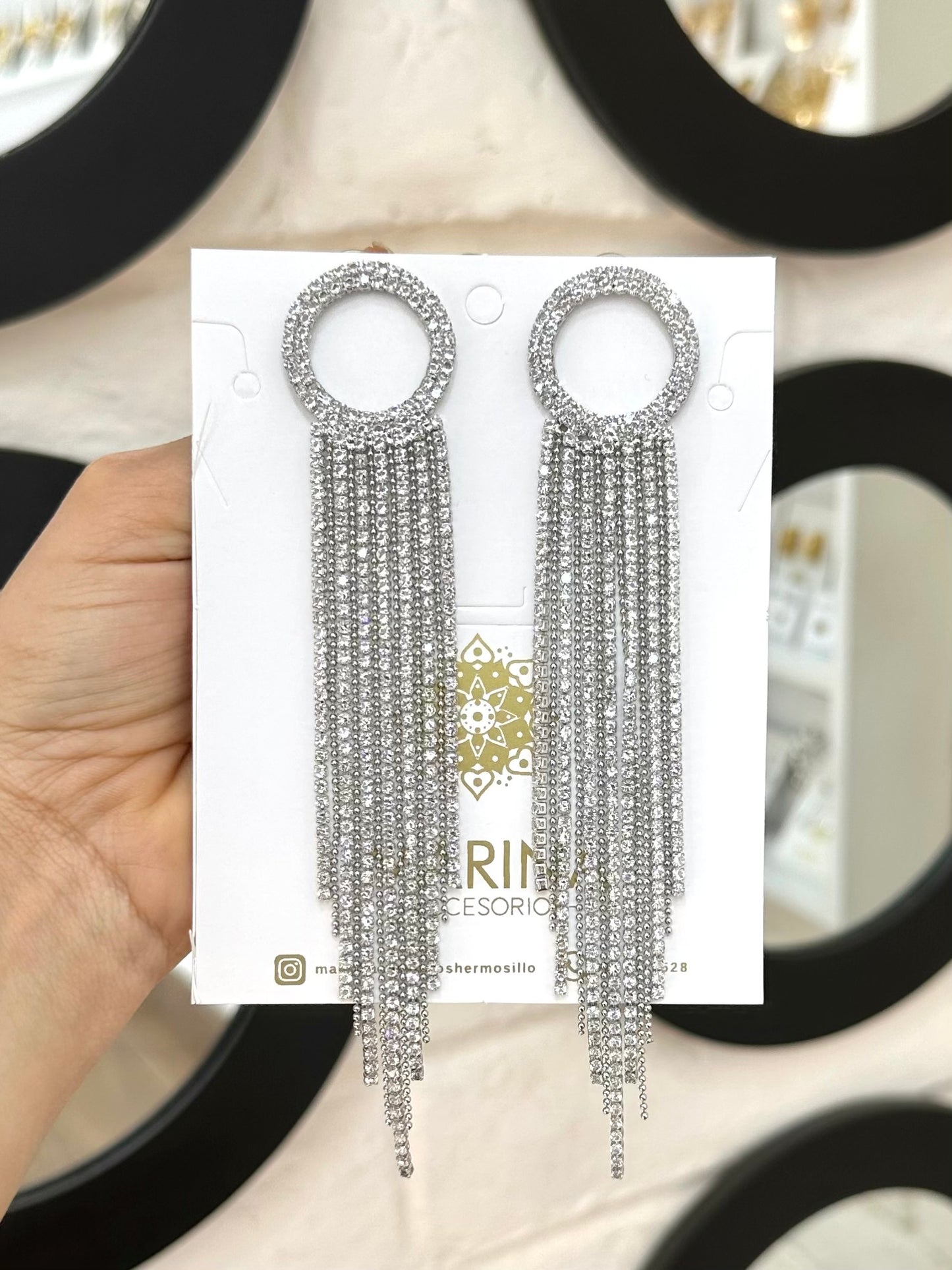 Aretes de pedrería platas