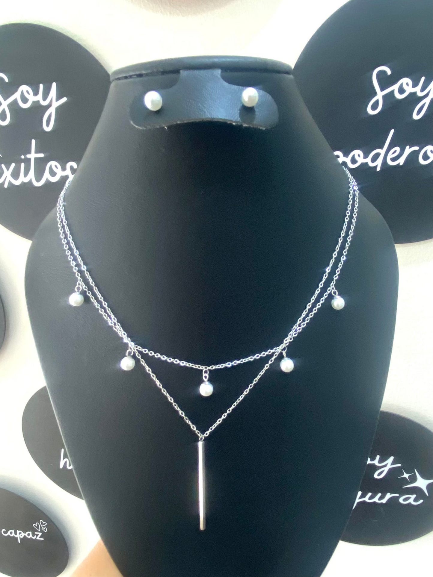 Collar doble plata