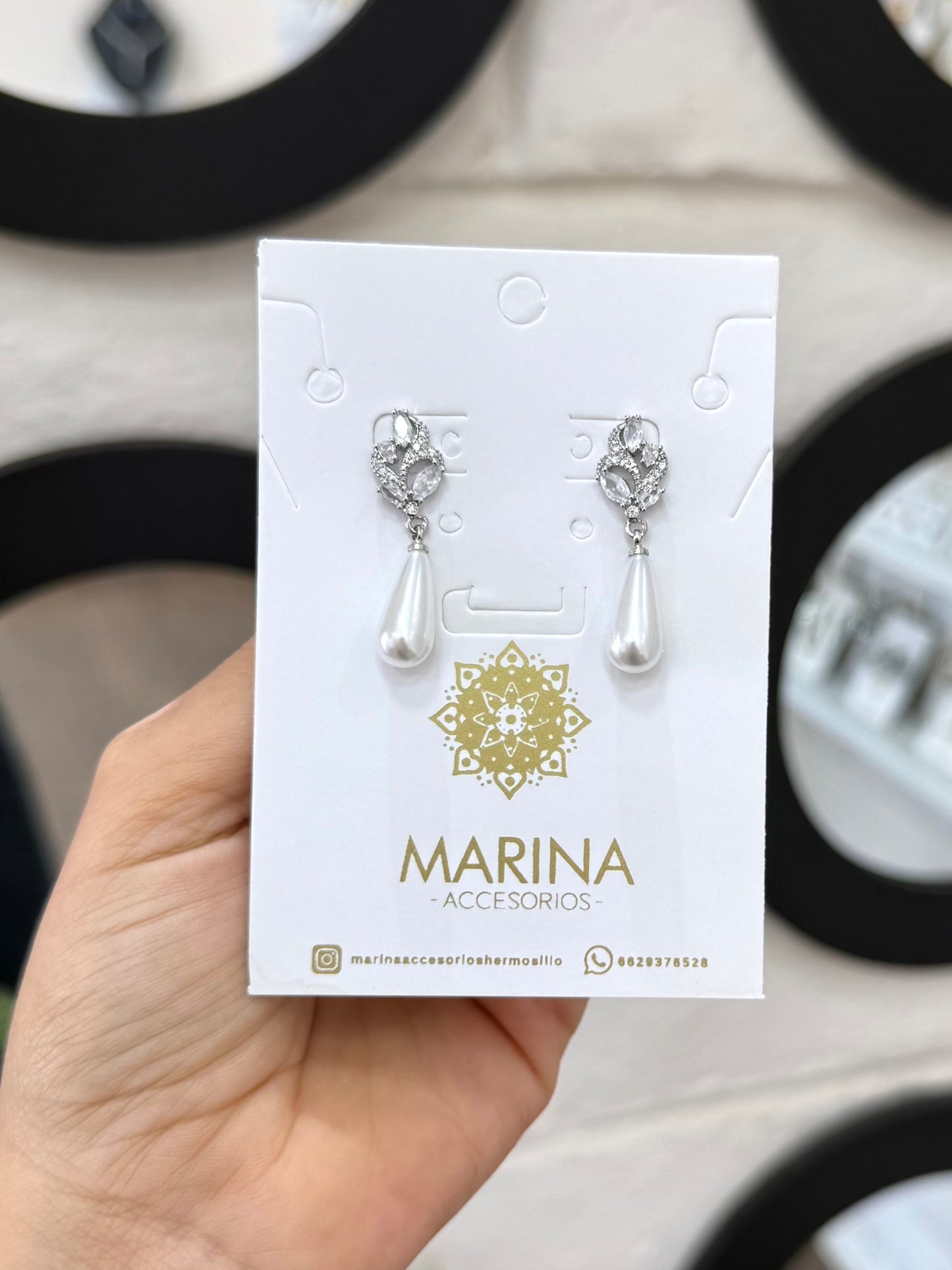 Aretes de pedrería platas
