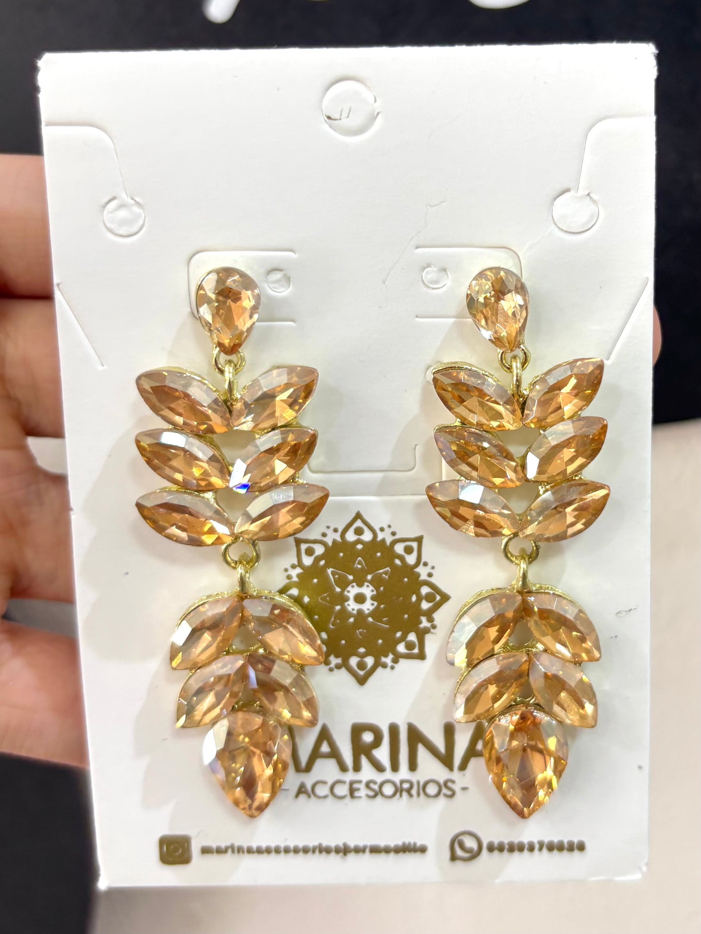 Aretes de pedrería platas