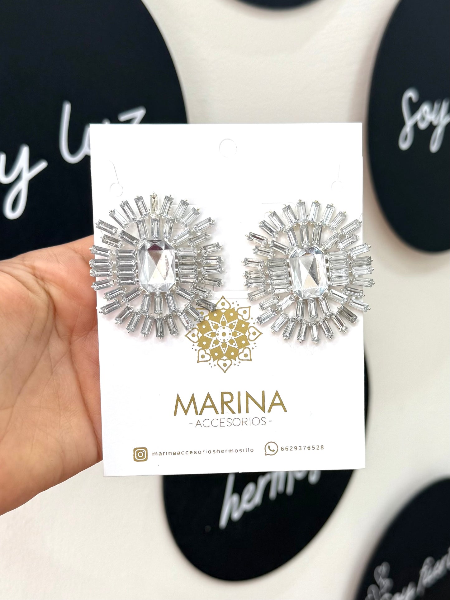 Aretes de pedrería platas