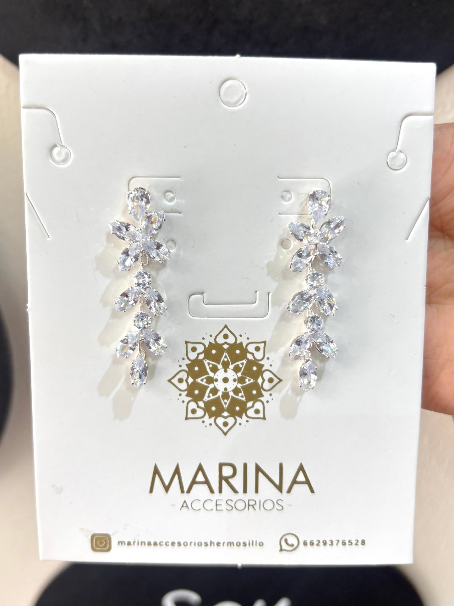 Aretes de pedrería platas