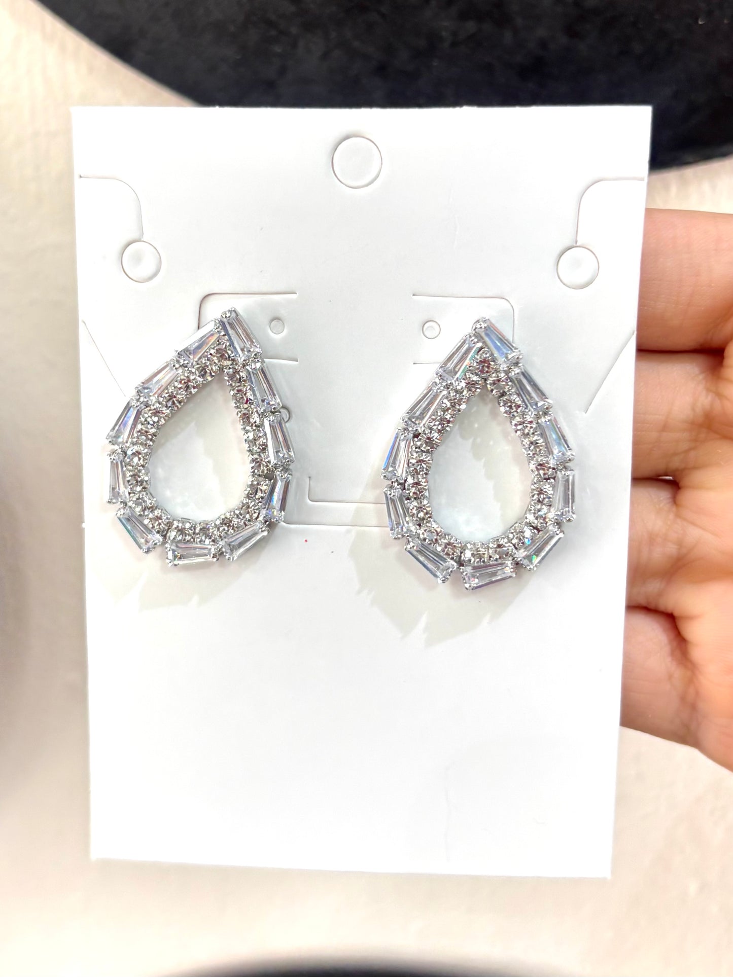 Aretes de pedrería platas