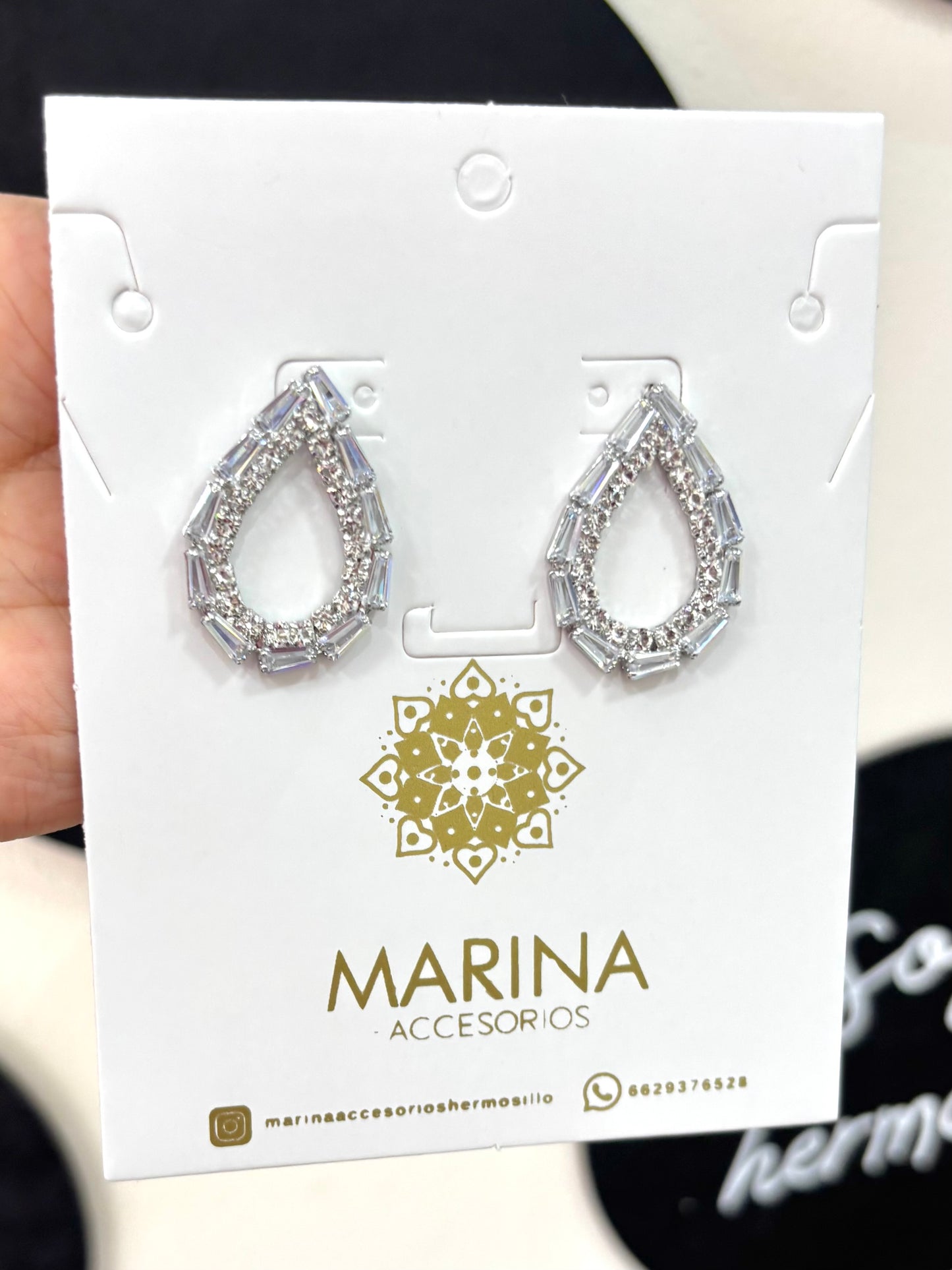 Aretes de pedrería platas