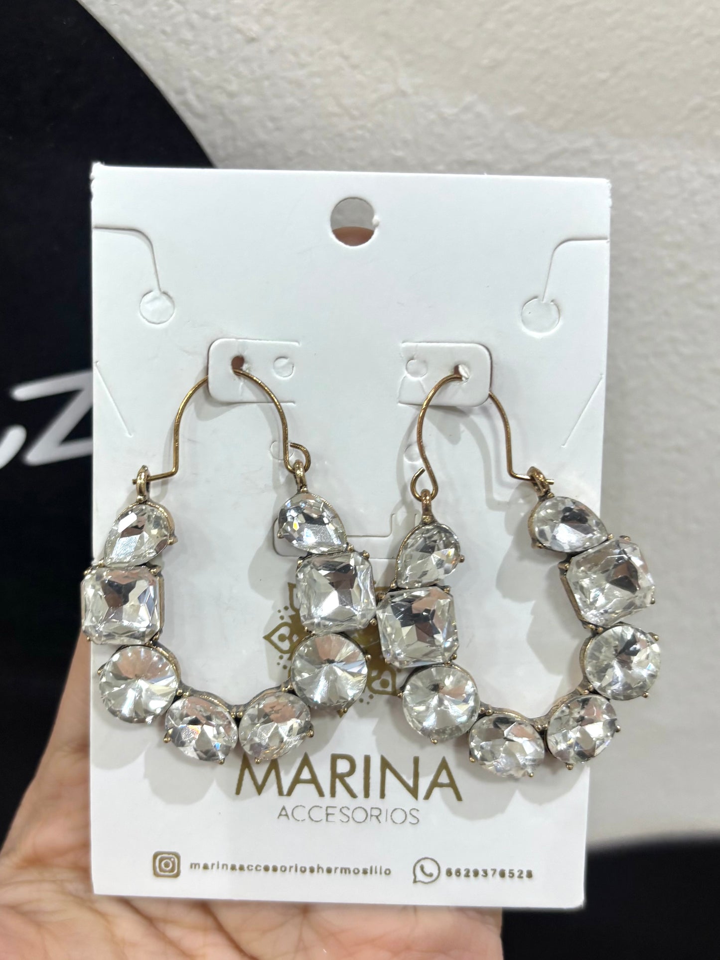Aretes de pedrería platas