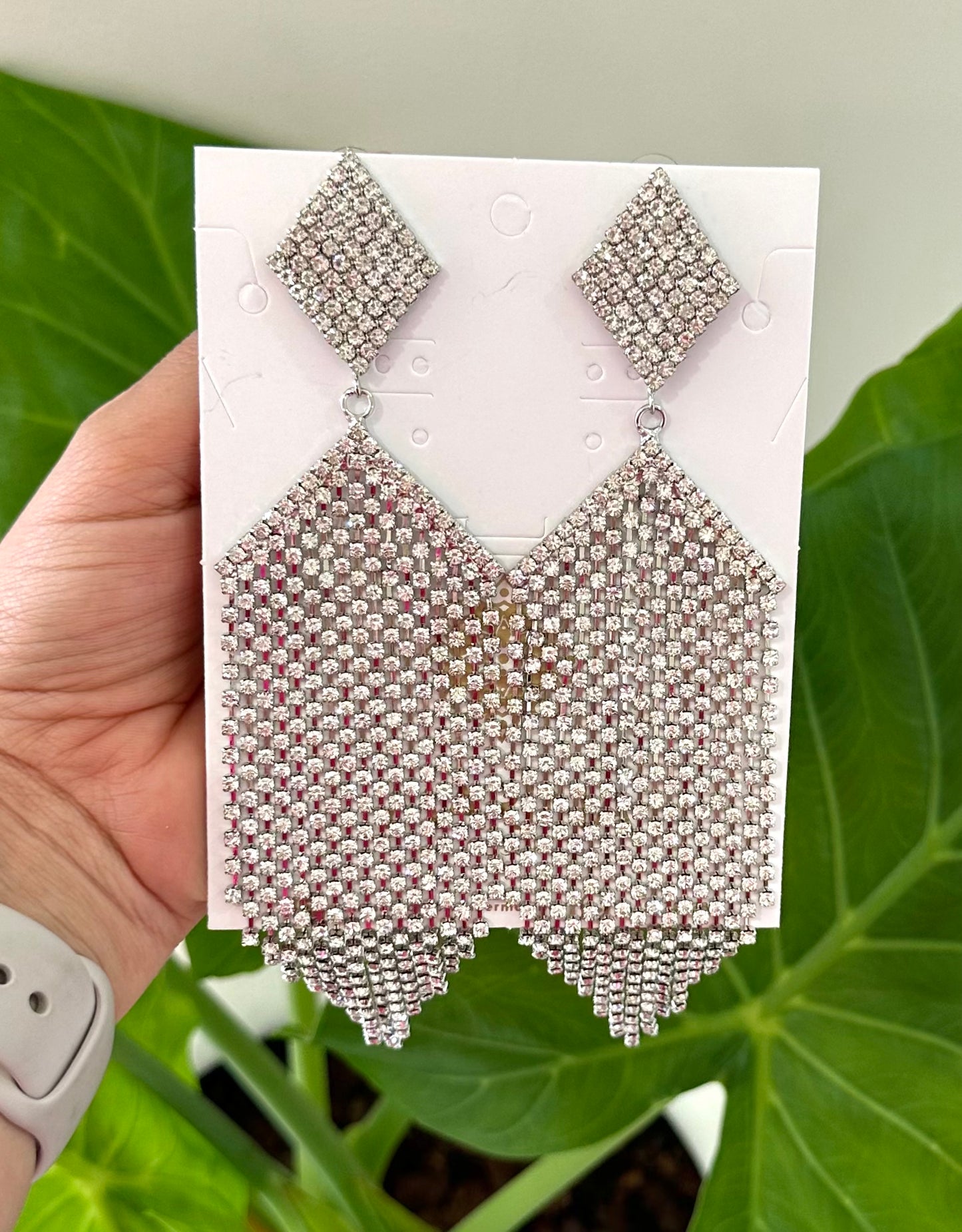 Aretes de pedrería platas