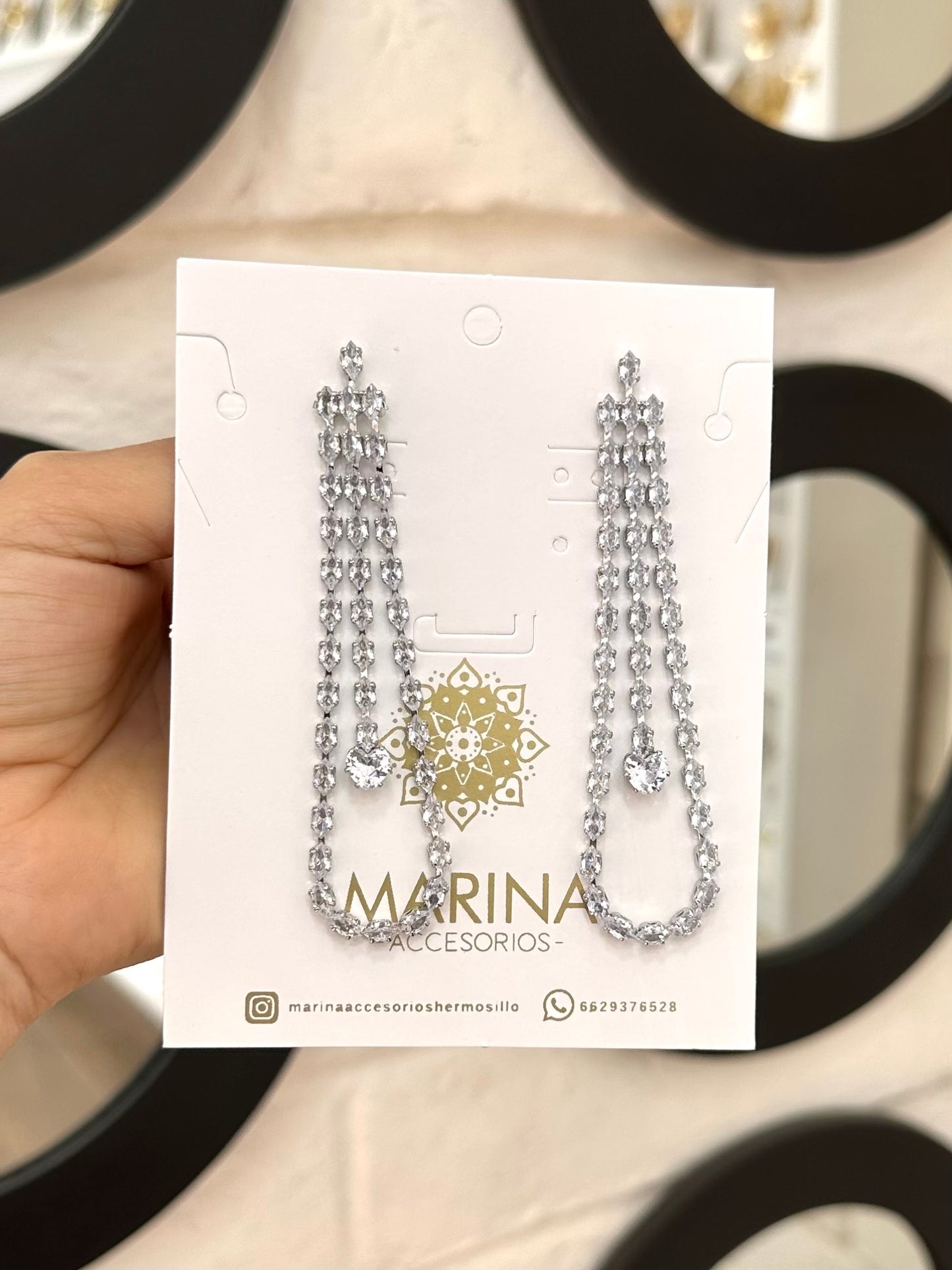 Aretes de pedrería platas