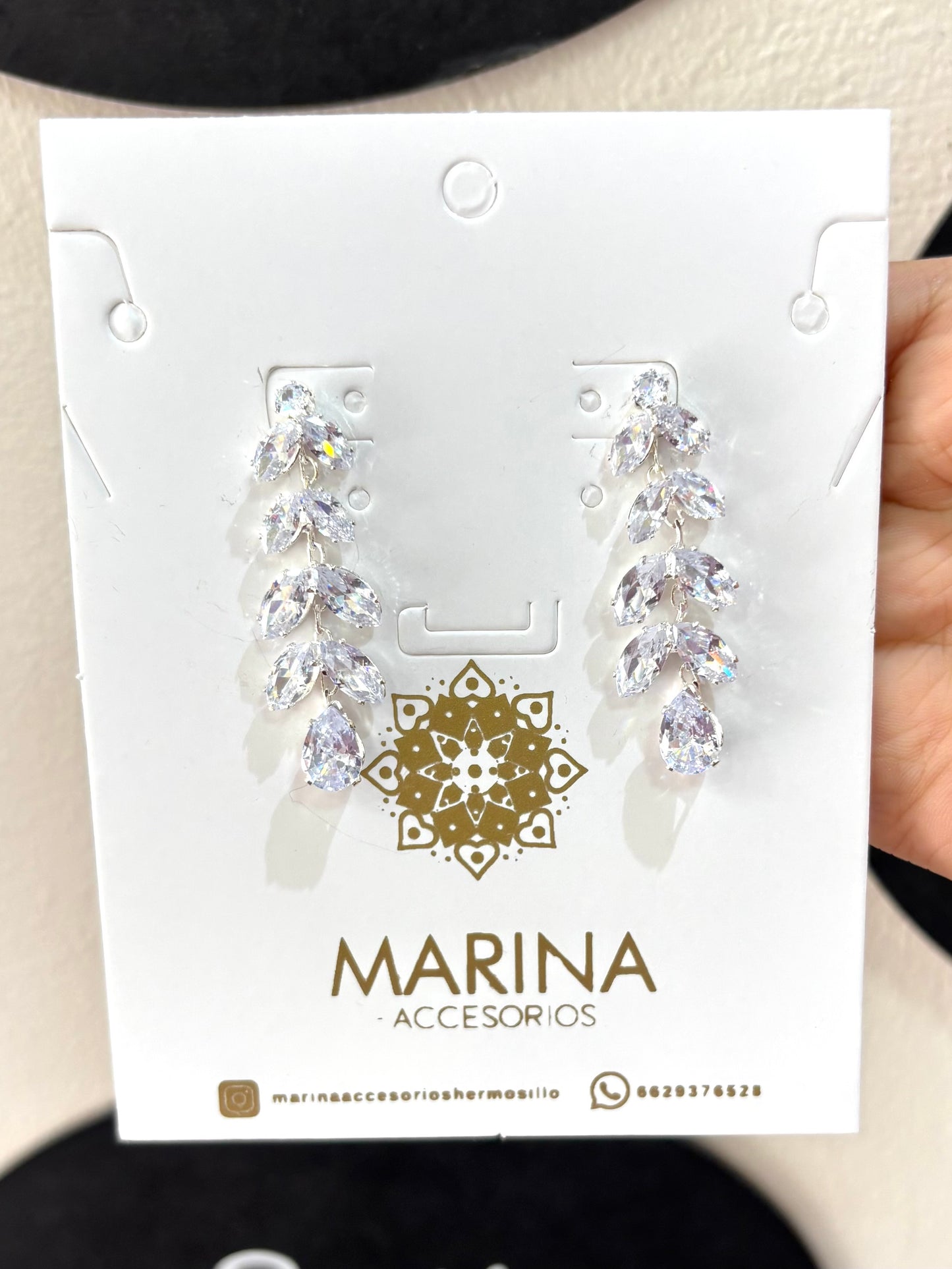 Aretes de pedrería platas