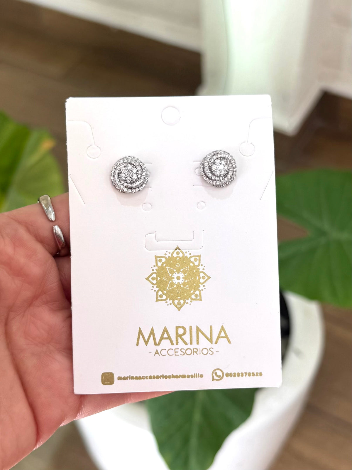 Aretes de pedrería platas