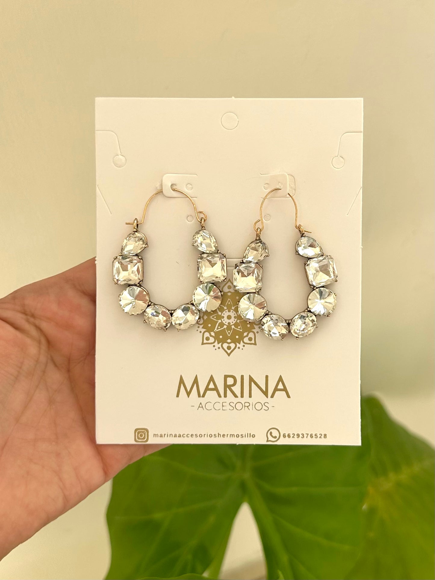 Aretes de pedrería platas