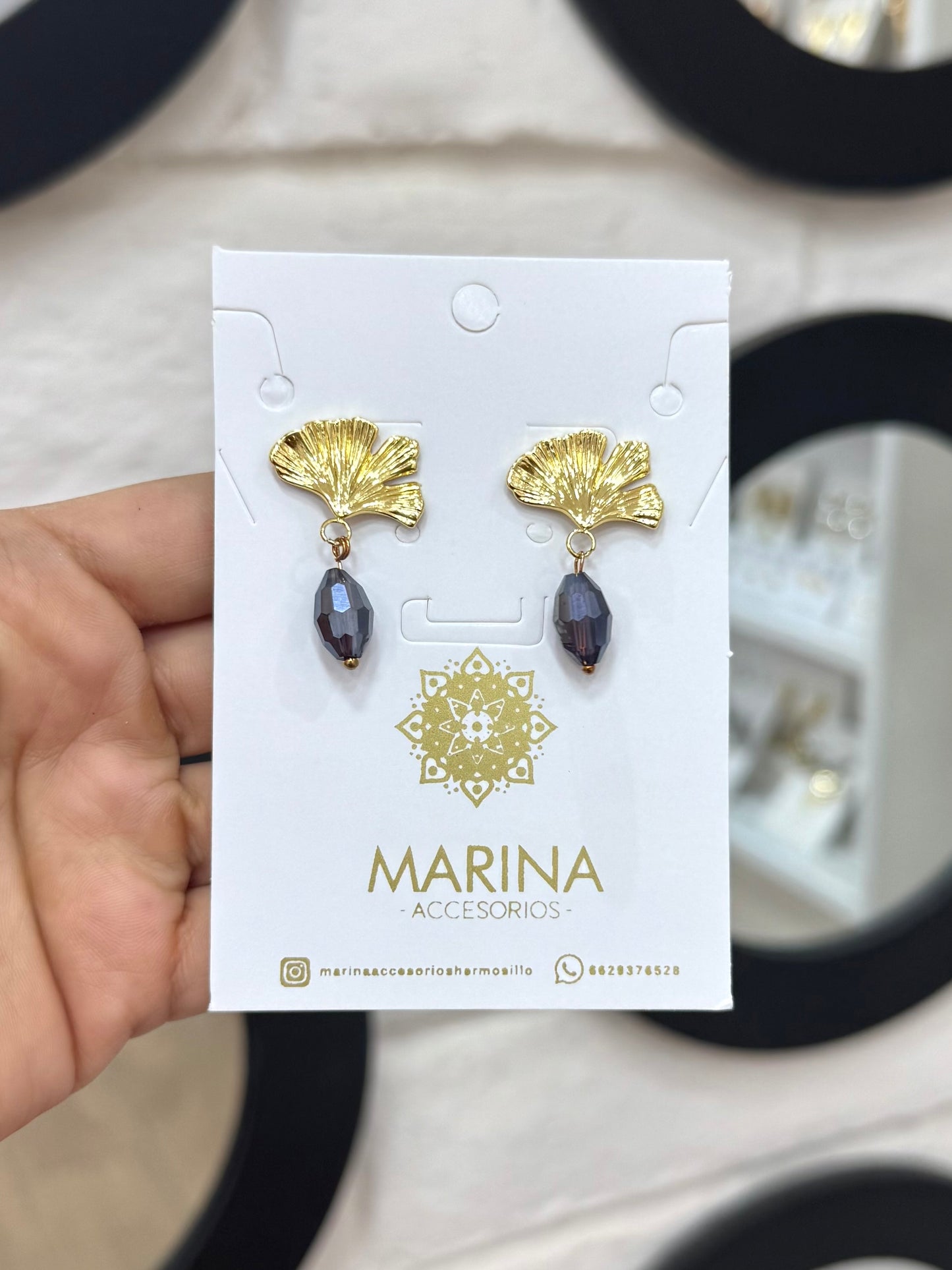 Arete casual hoja