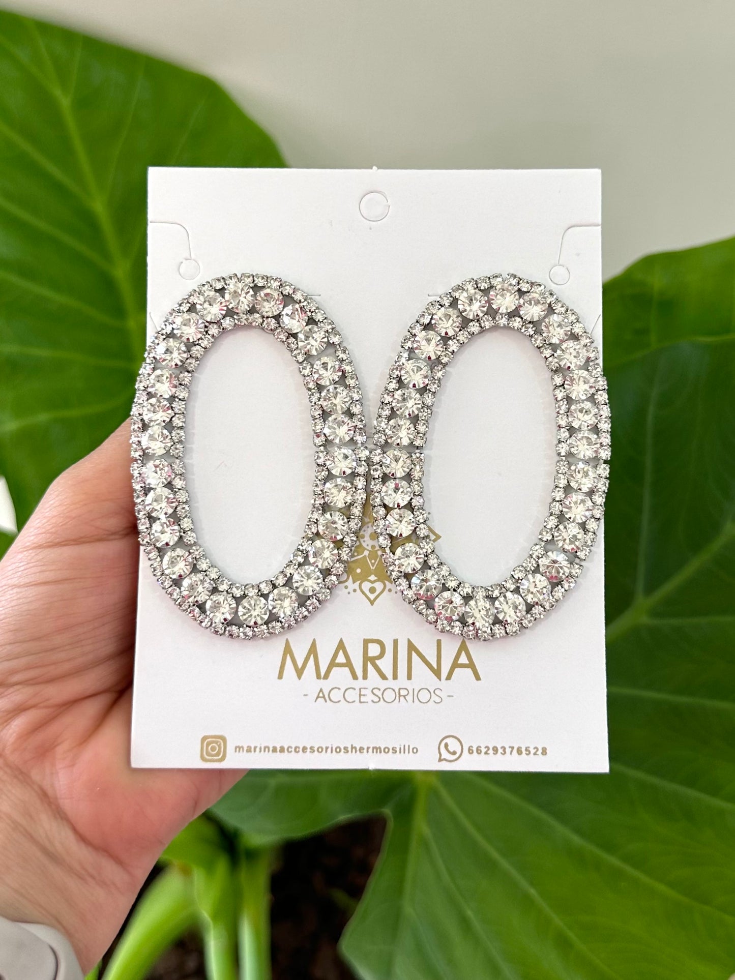 Aretes de pedrería platas