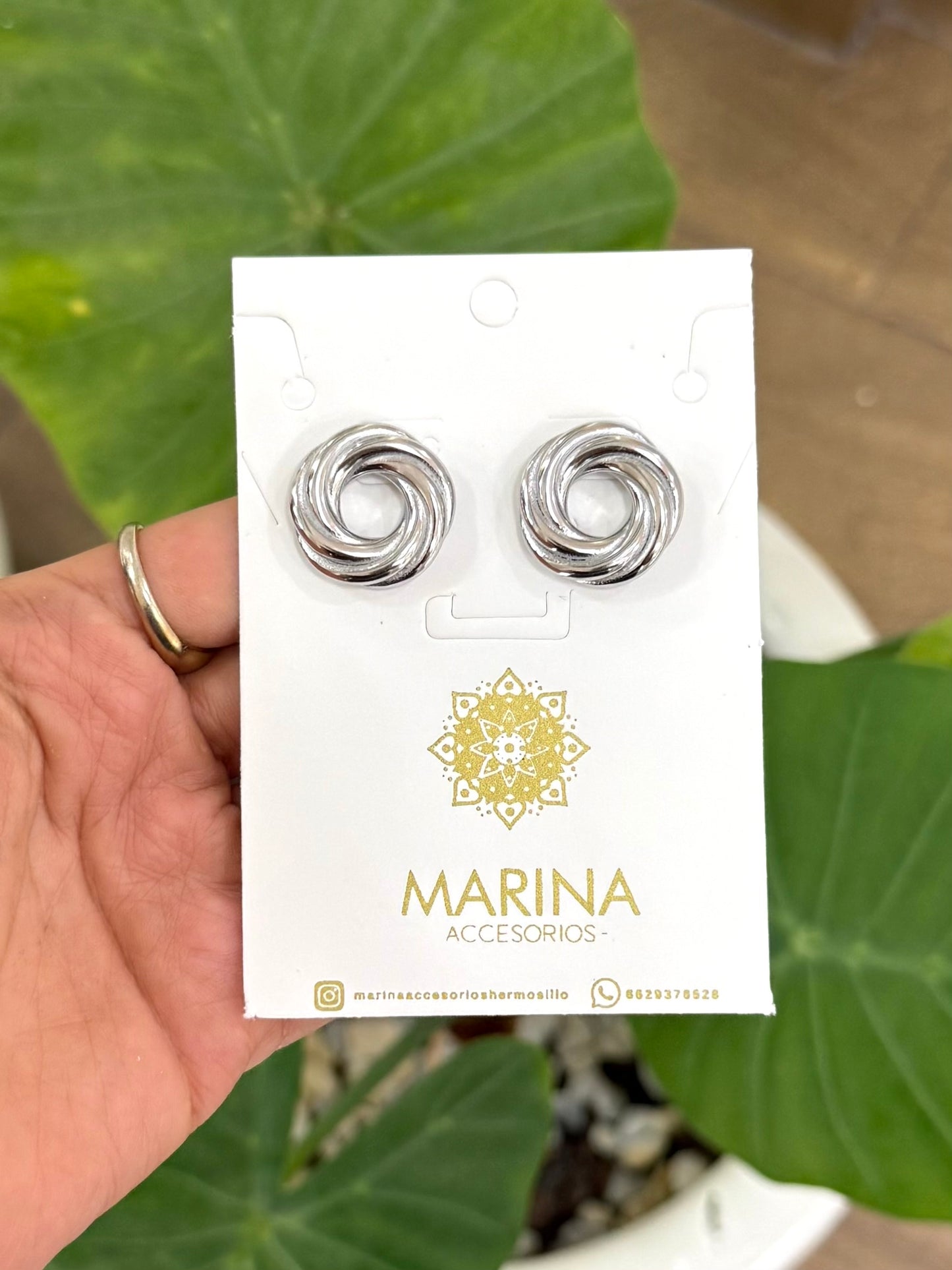 Arete casual plata