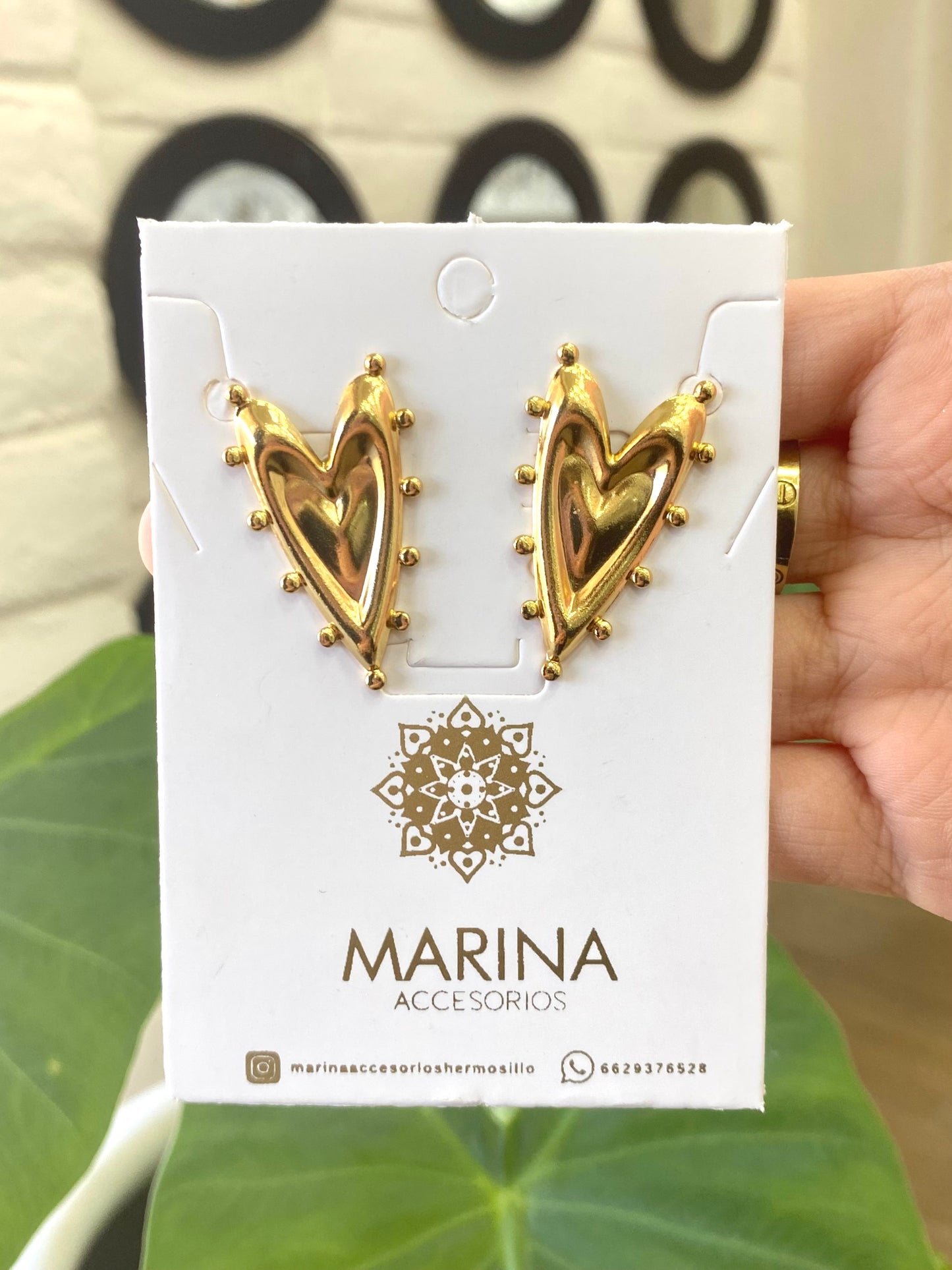 Arete casual corazón