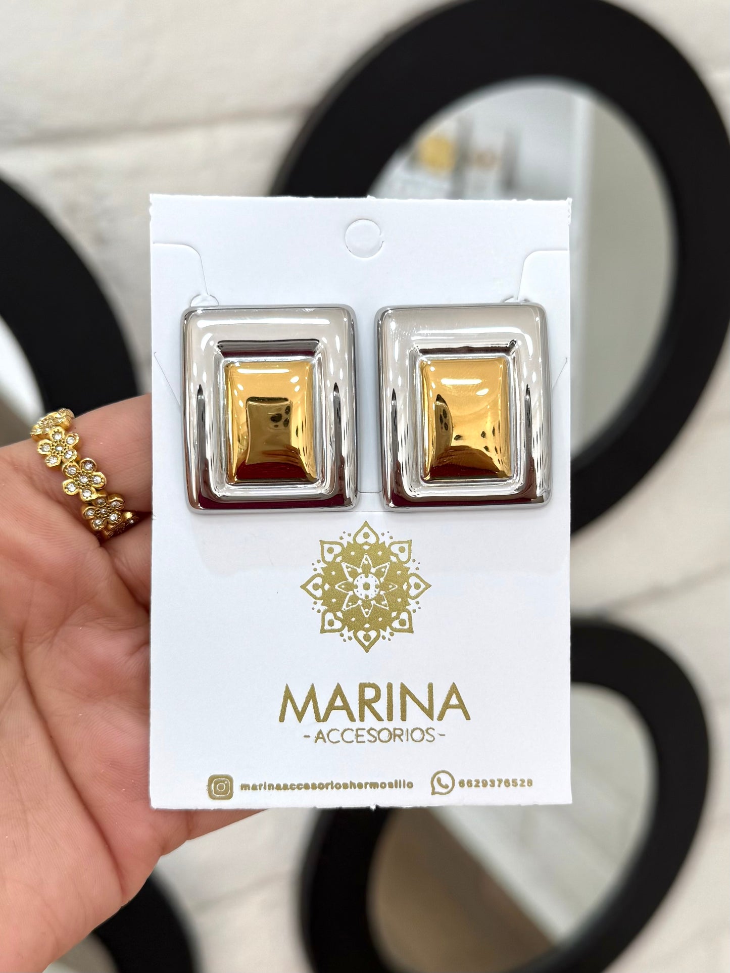 Arete casual bi color