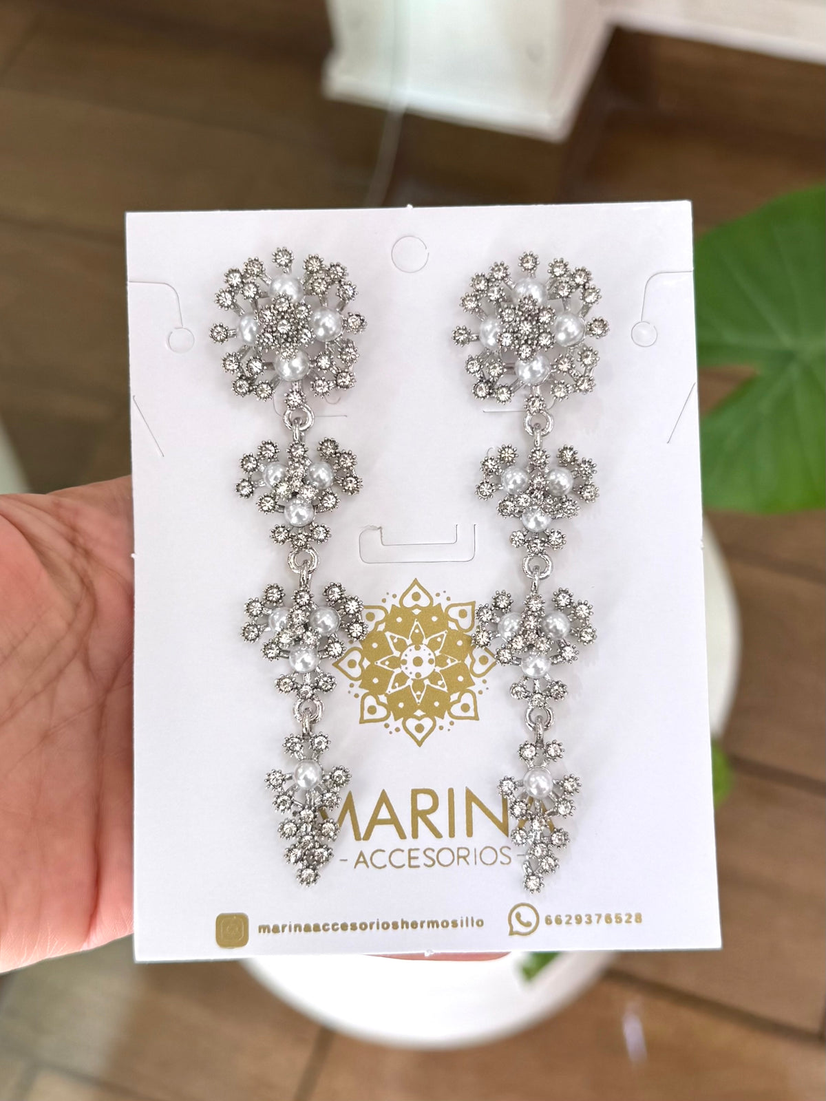 Aretes de pedrería platas