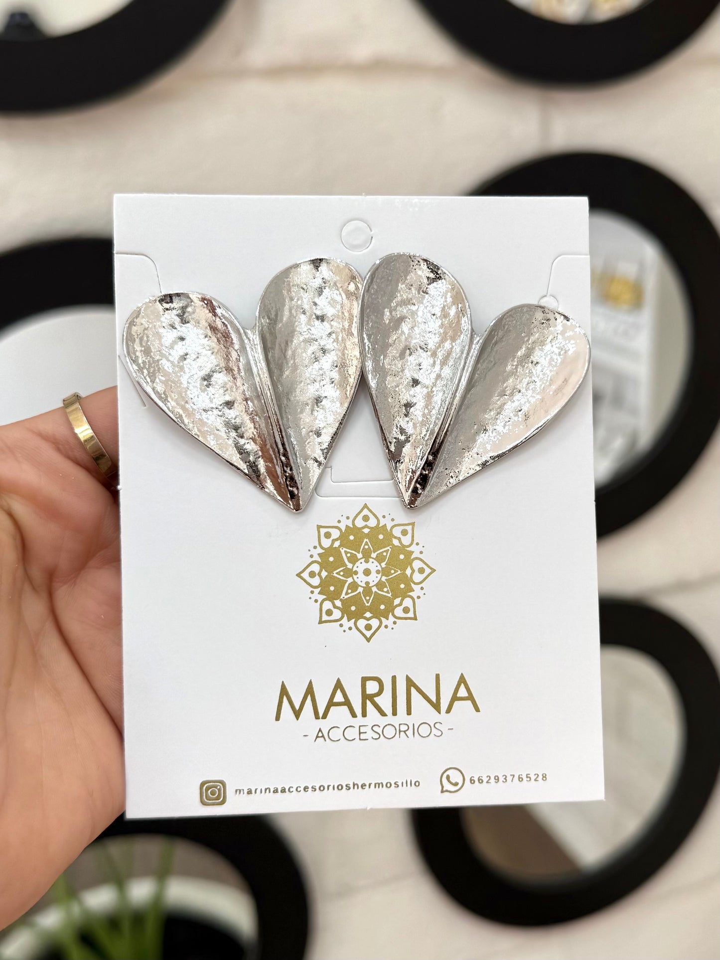Arete casual corazón