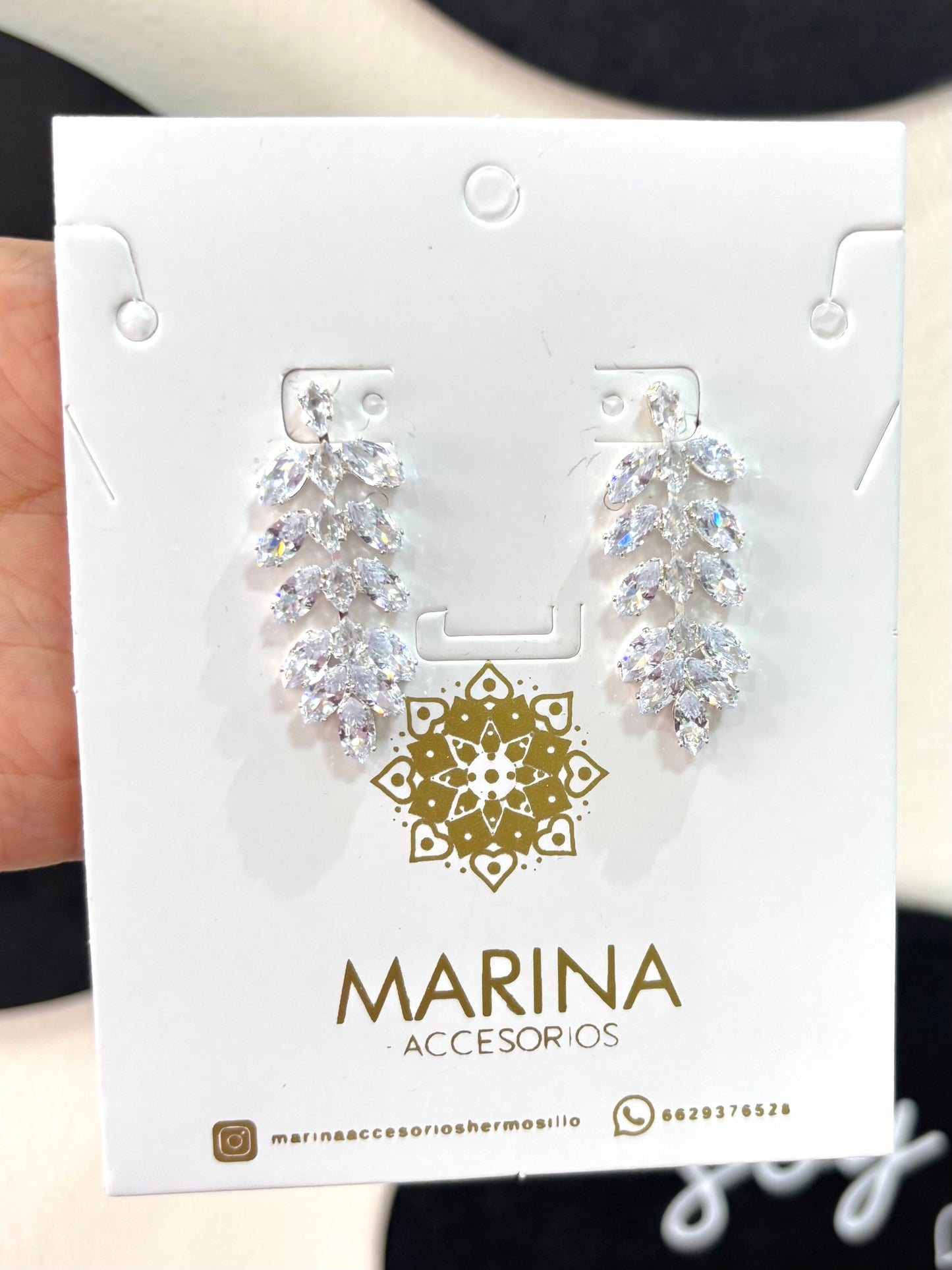 Aretes de pedrería platas