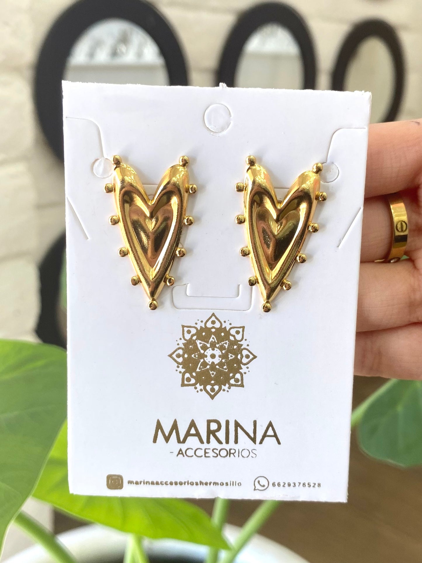 Arete casual corazón