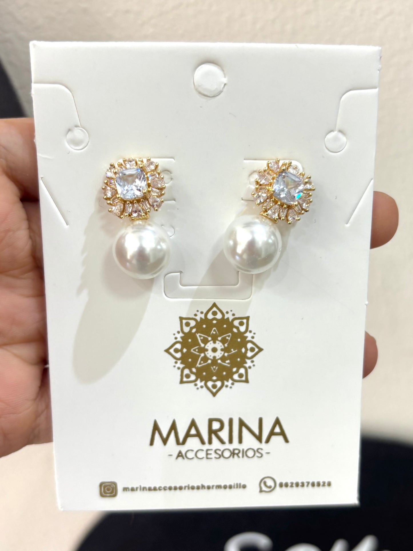Aretes de pedrería platas