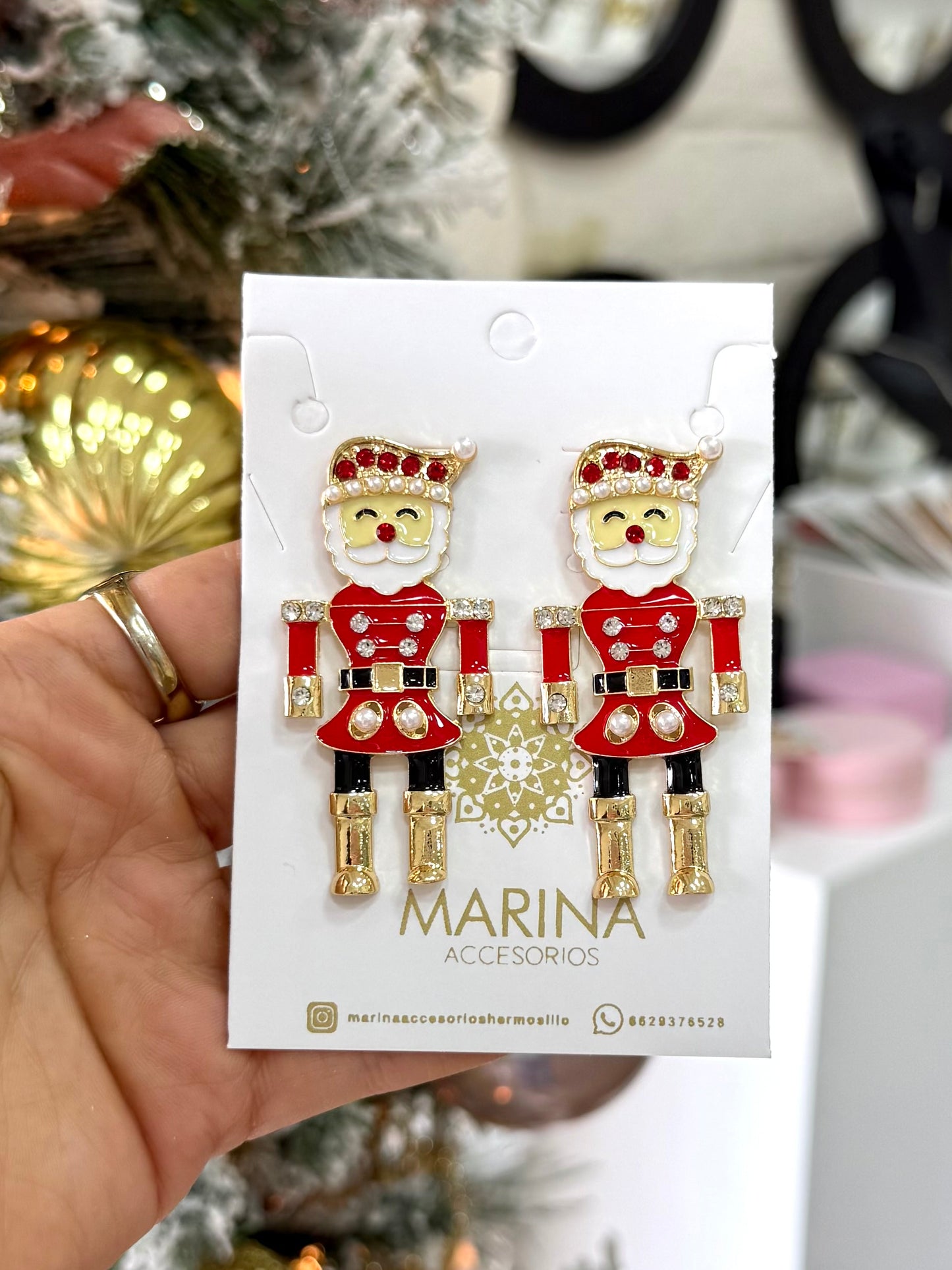 Arete casual navideño