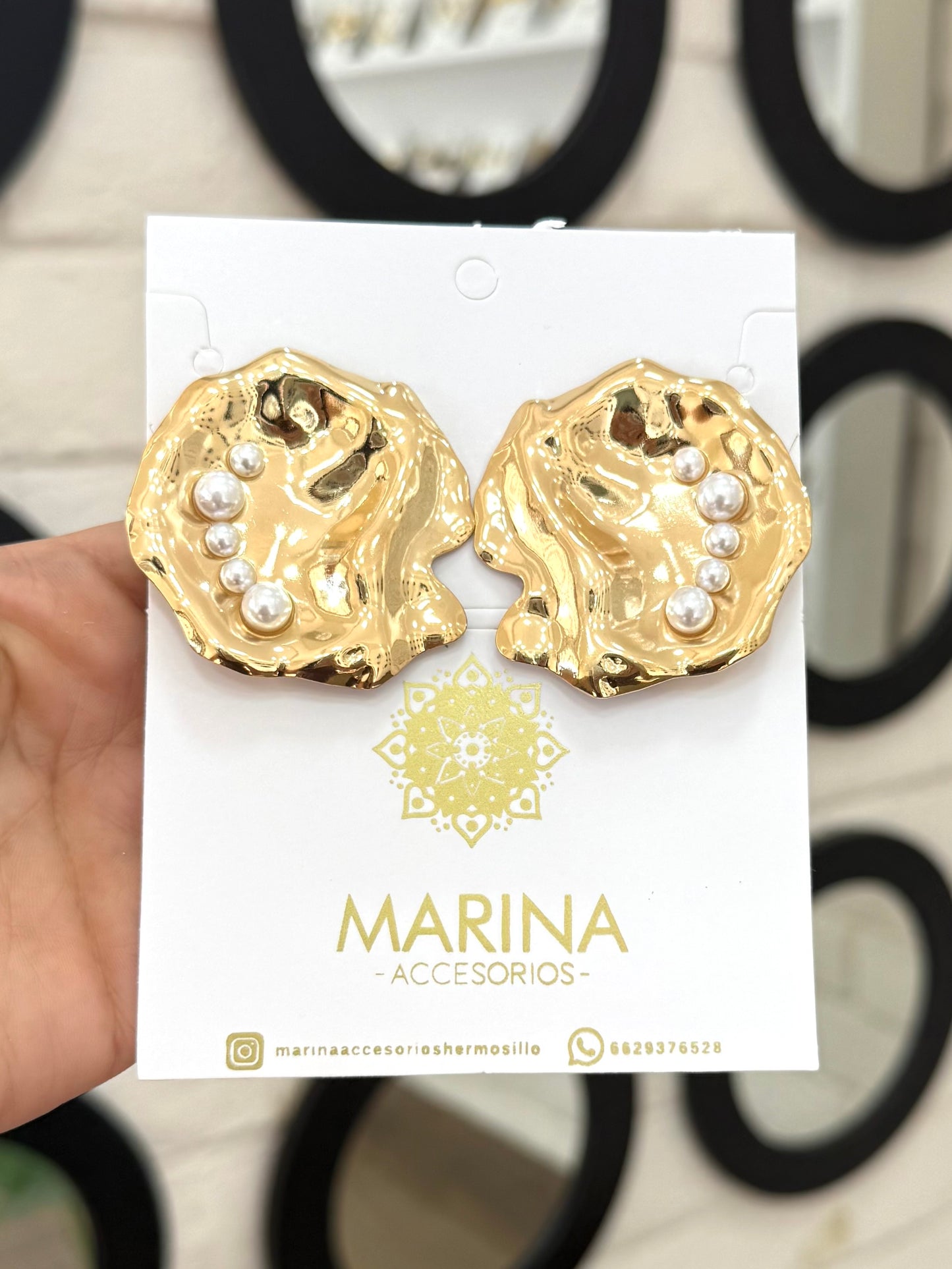 Arete casual dorado
