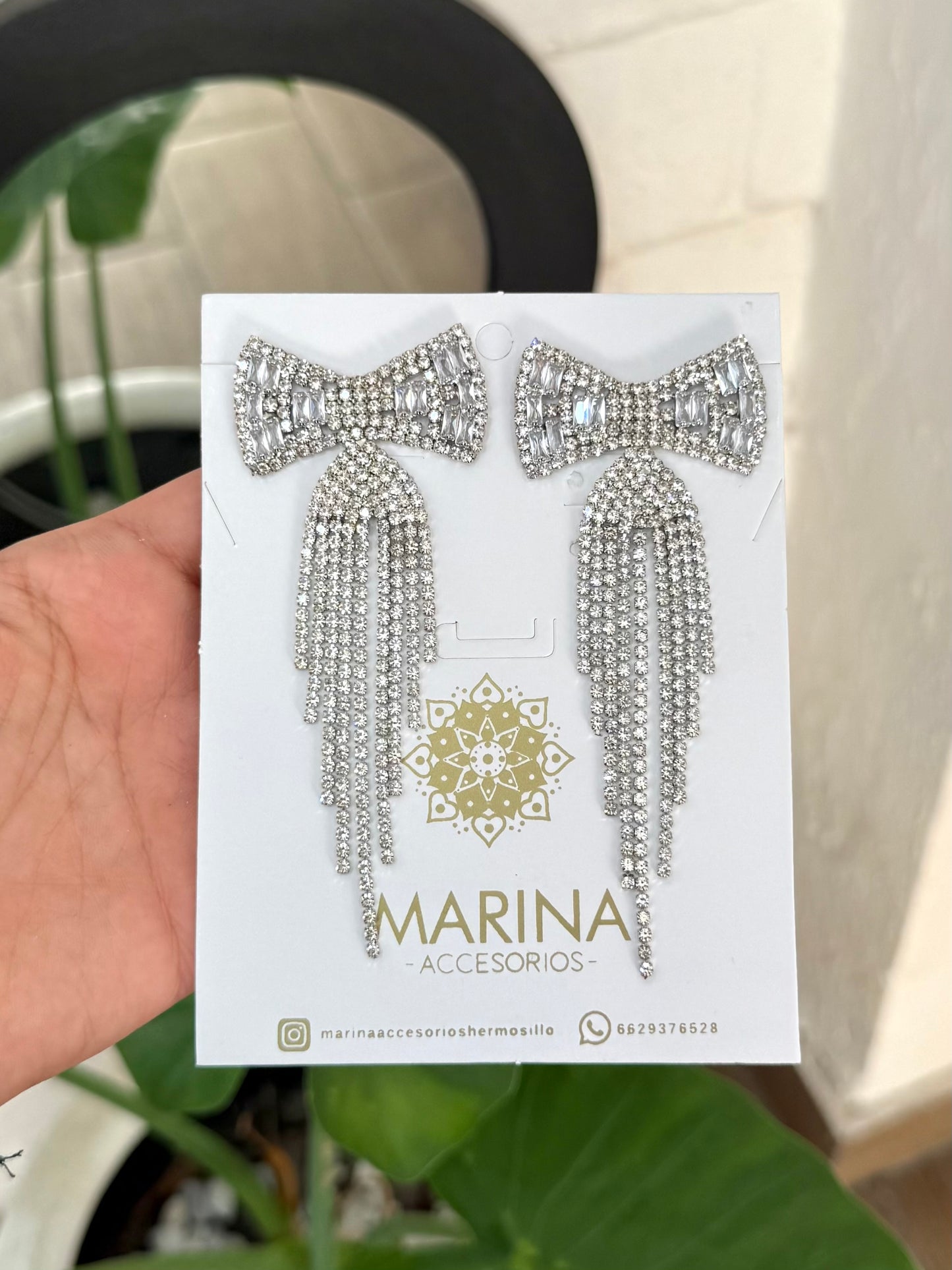 Aretes de pedrería platas