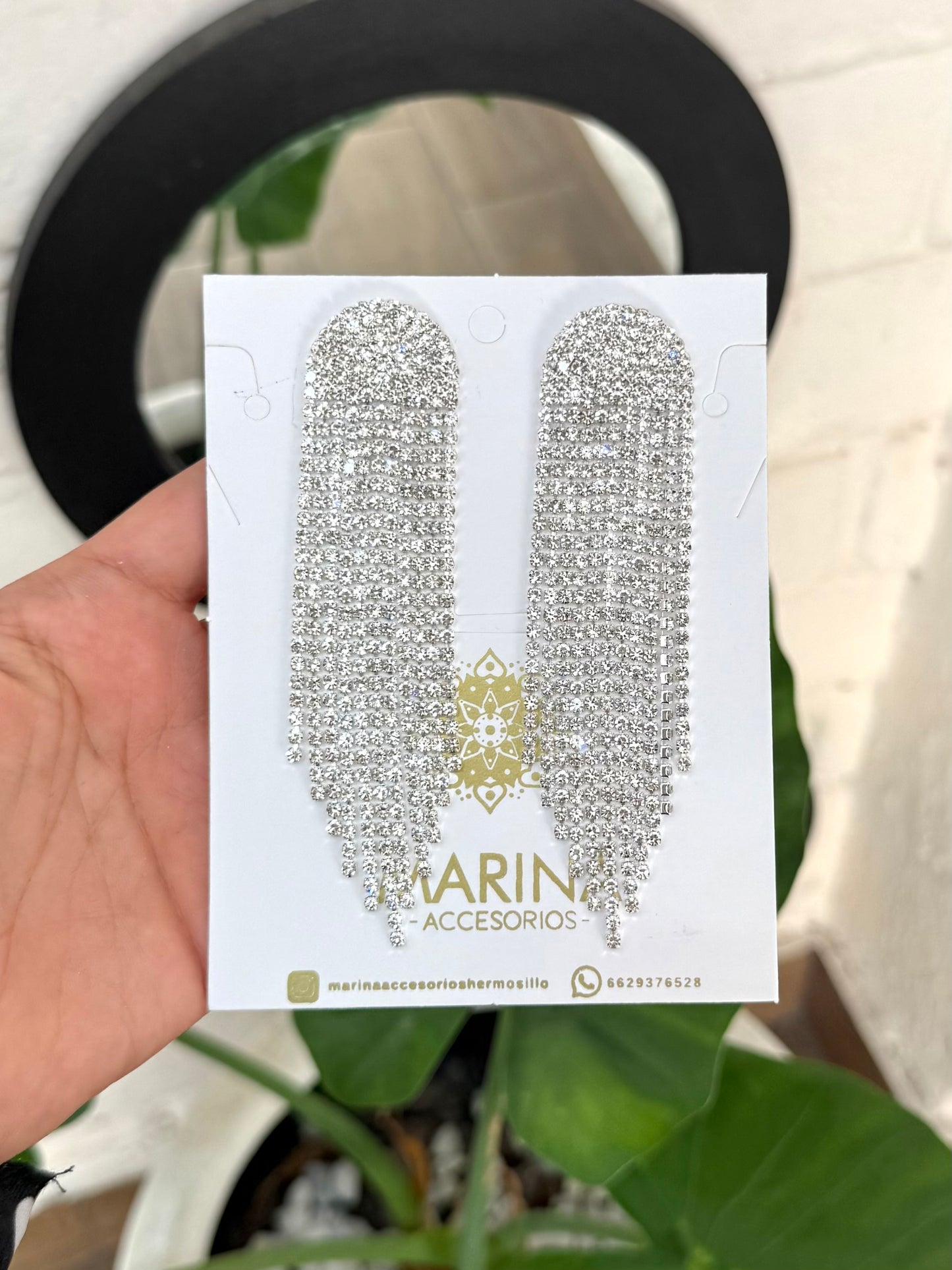 Aretes de pedrería platas