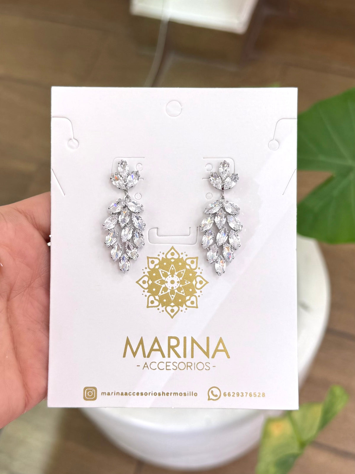 Aretes de pedrería platas