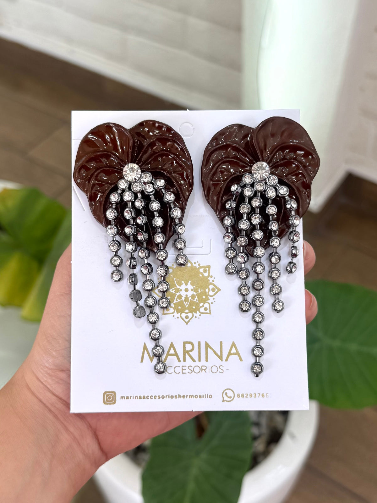Arete casual hoja
