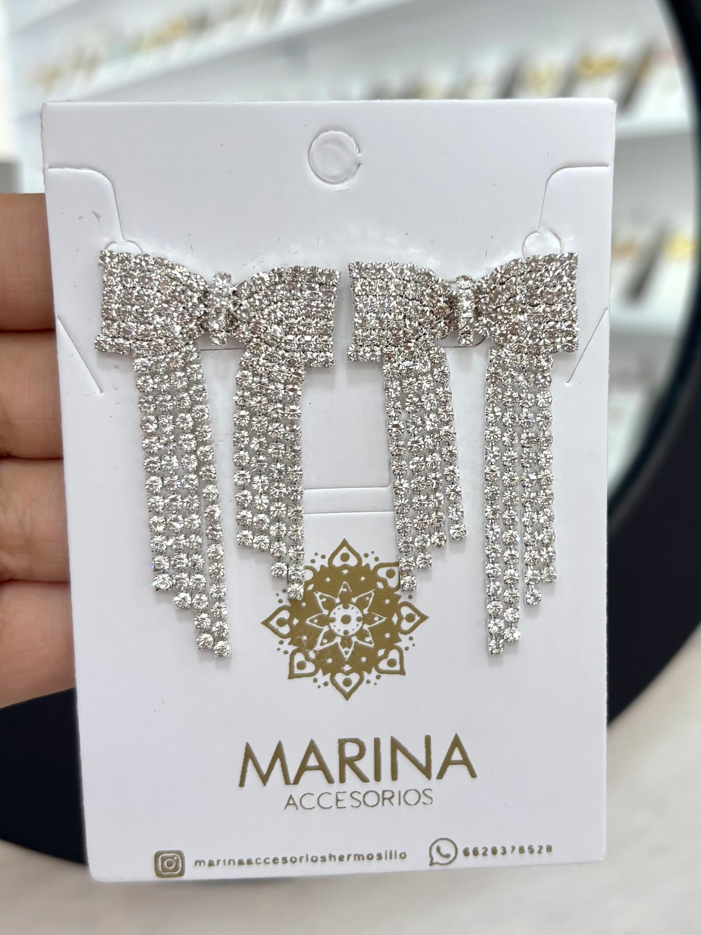 Aretes de pedrería platas