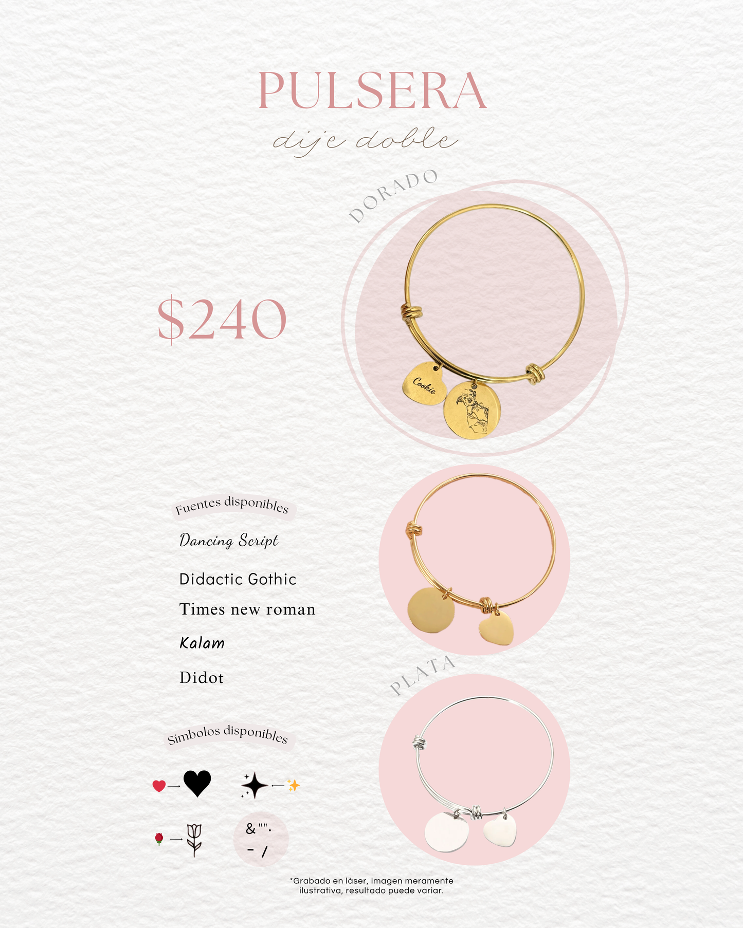 Pulsera doble personalizado