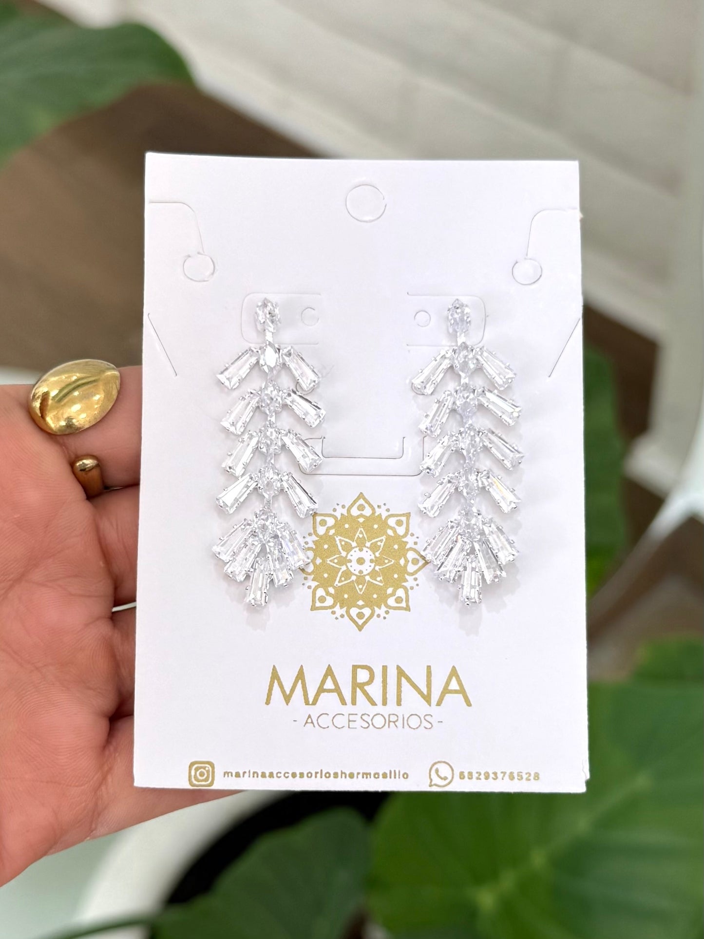 Aretes de pedrería platas