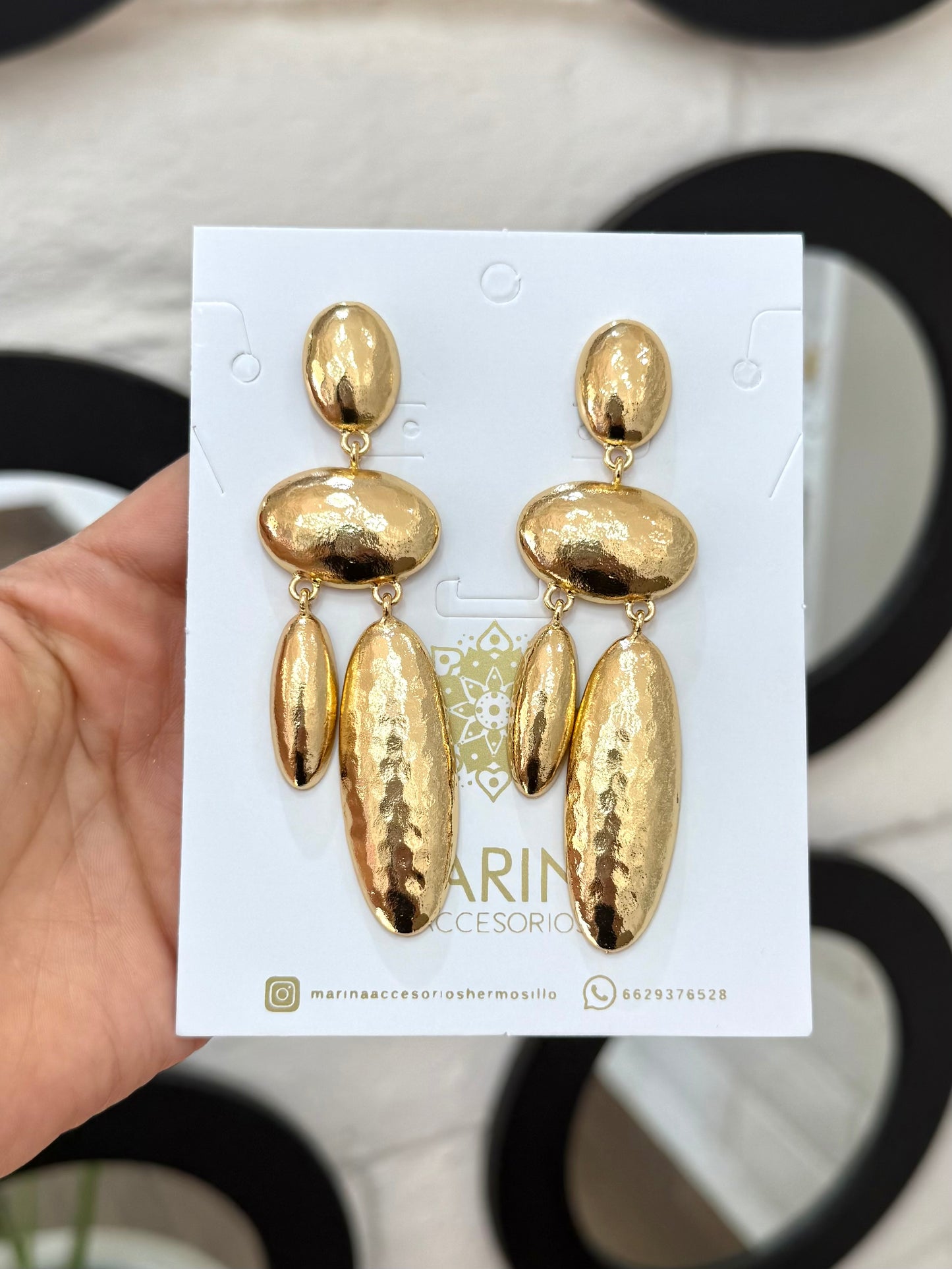 Arete casual dorado
