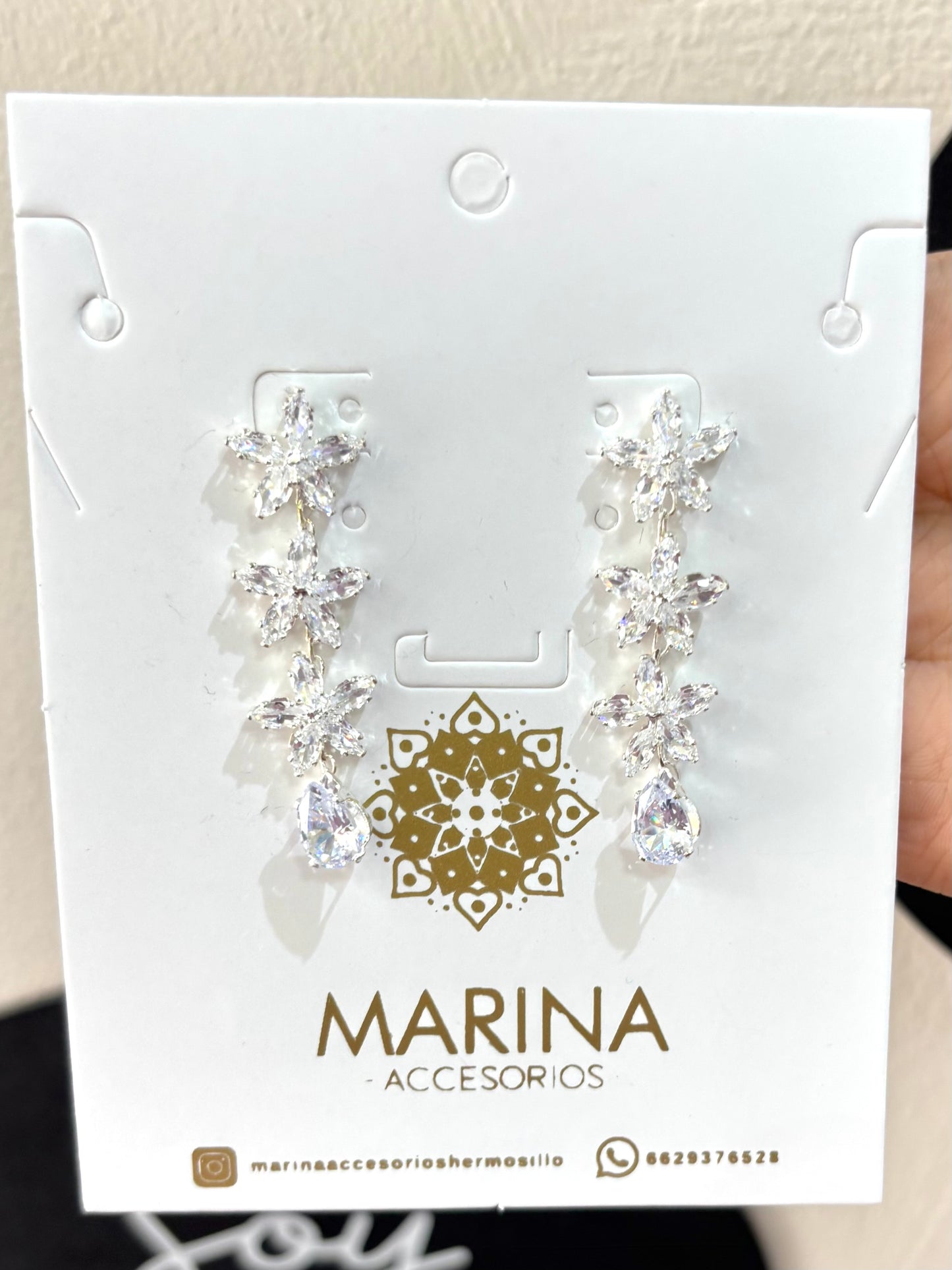 Aretes de pedrería platas