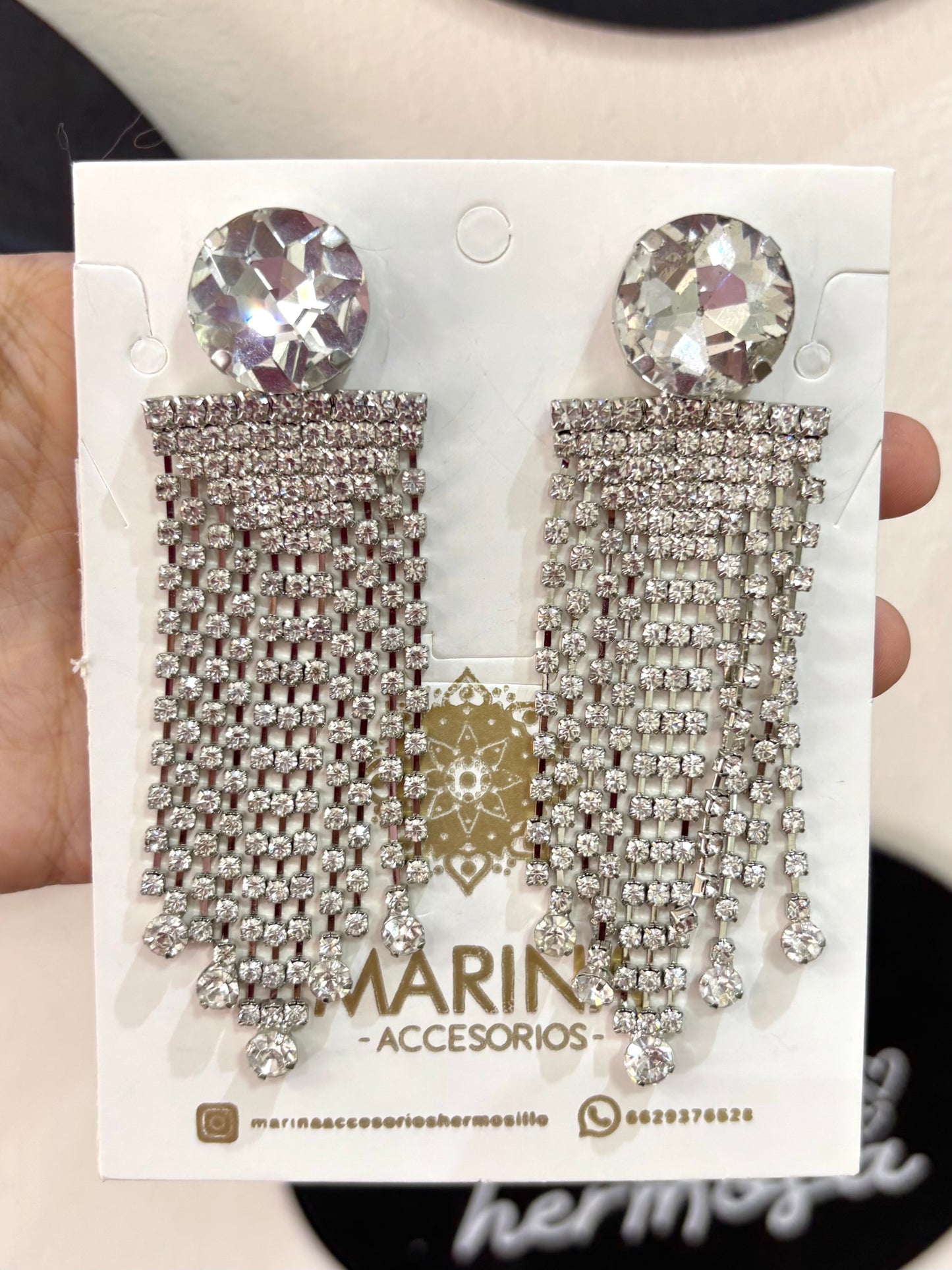 Aretes de pedrería platas
