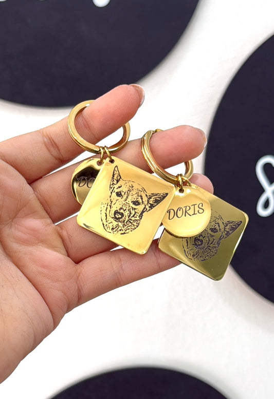 Llavero personalizado cuadrado