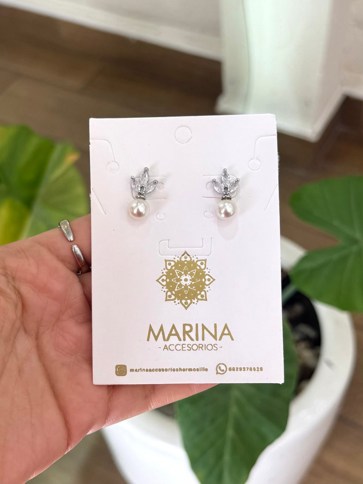 Aretes de pedrería platas
