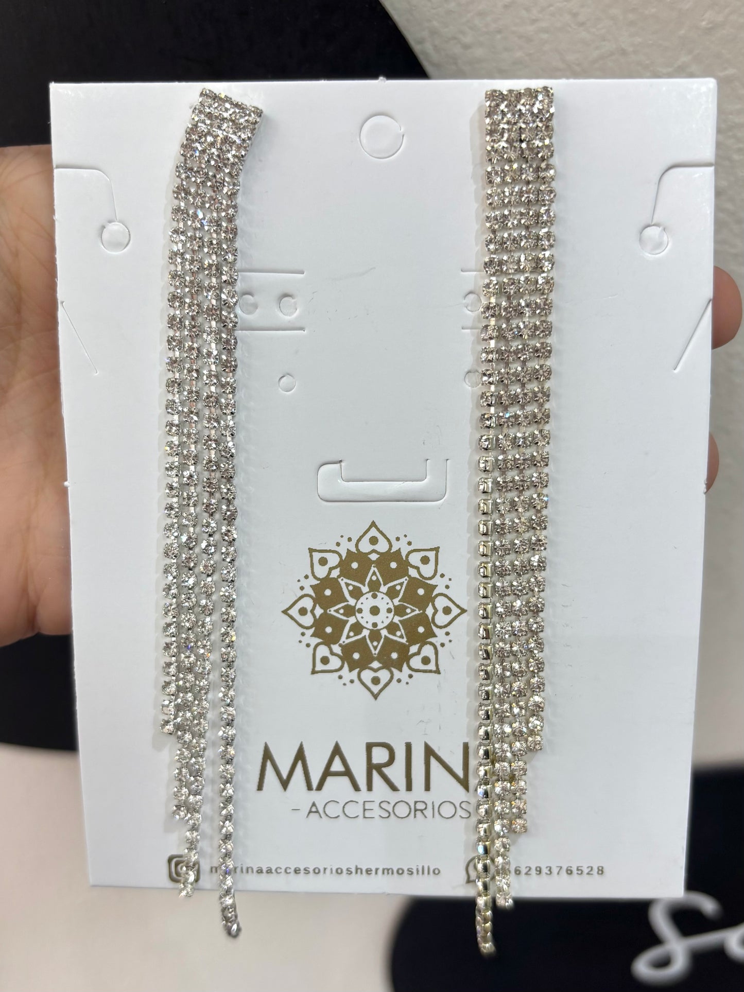 Aretes de pedrería platas
