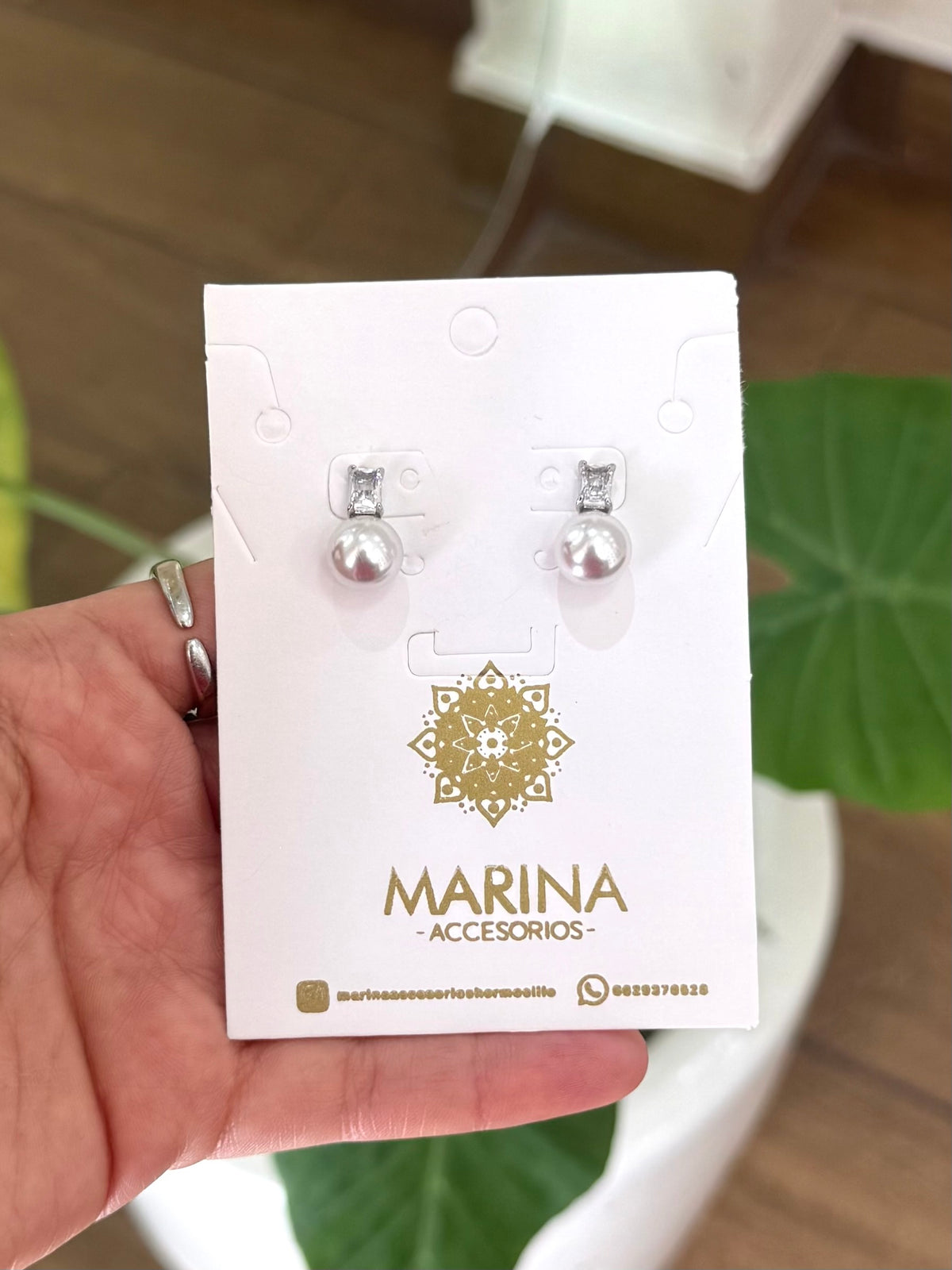 Aretes de pedrería platas