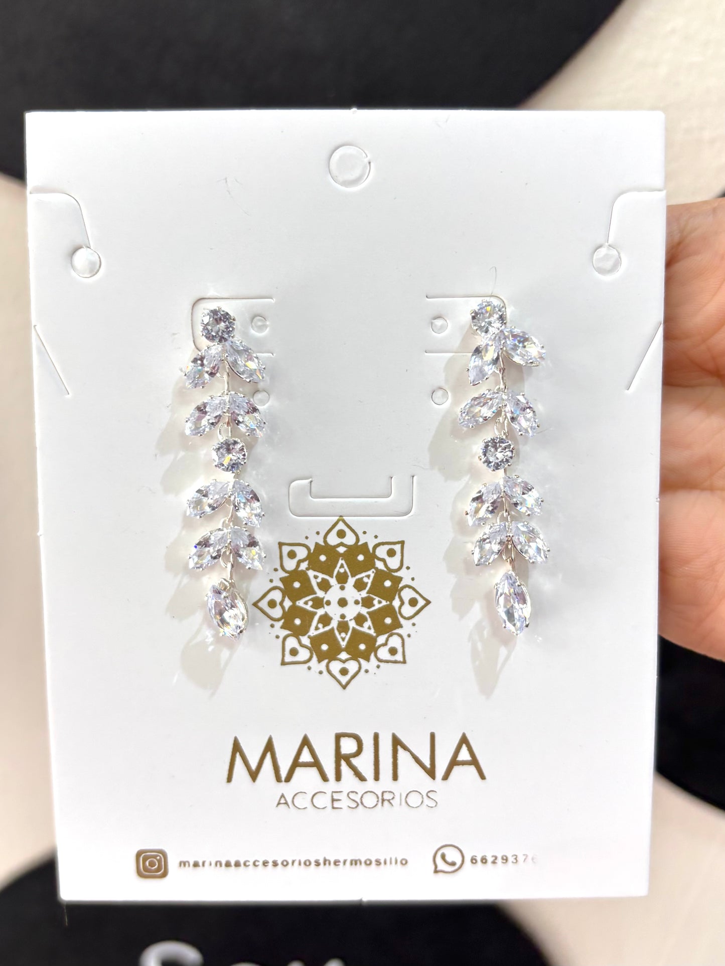 Aretes de pedrería platas