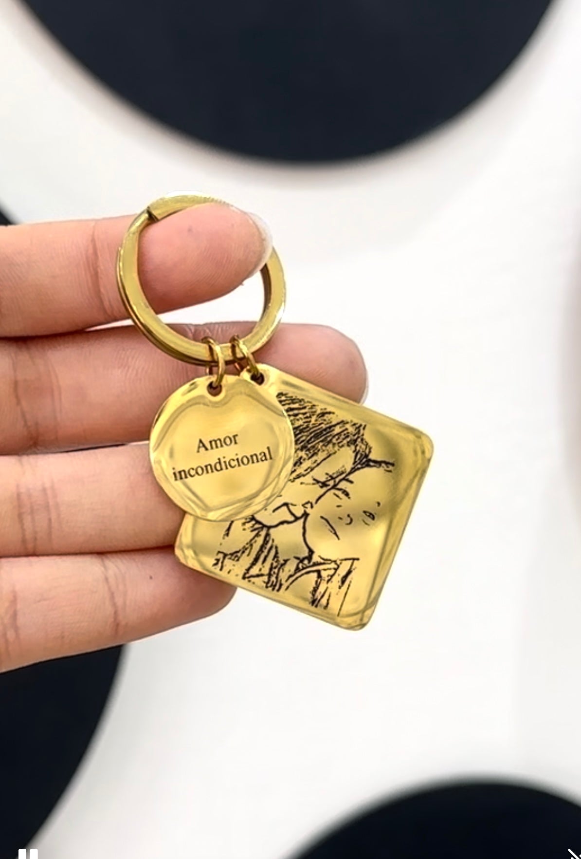 Llavero personalizado cuadrado