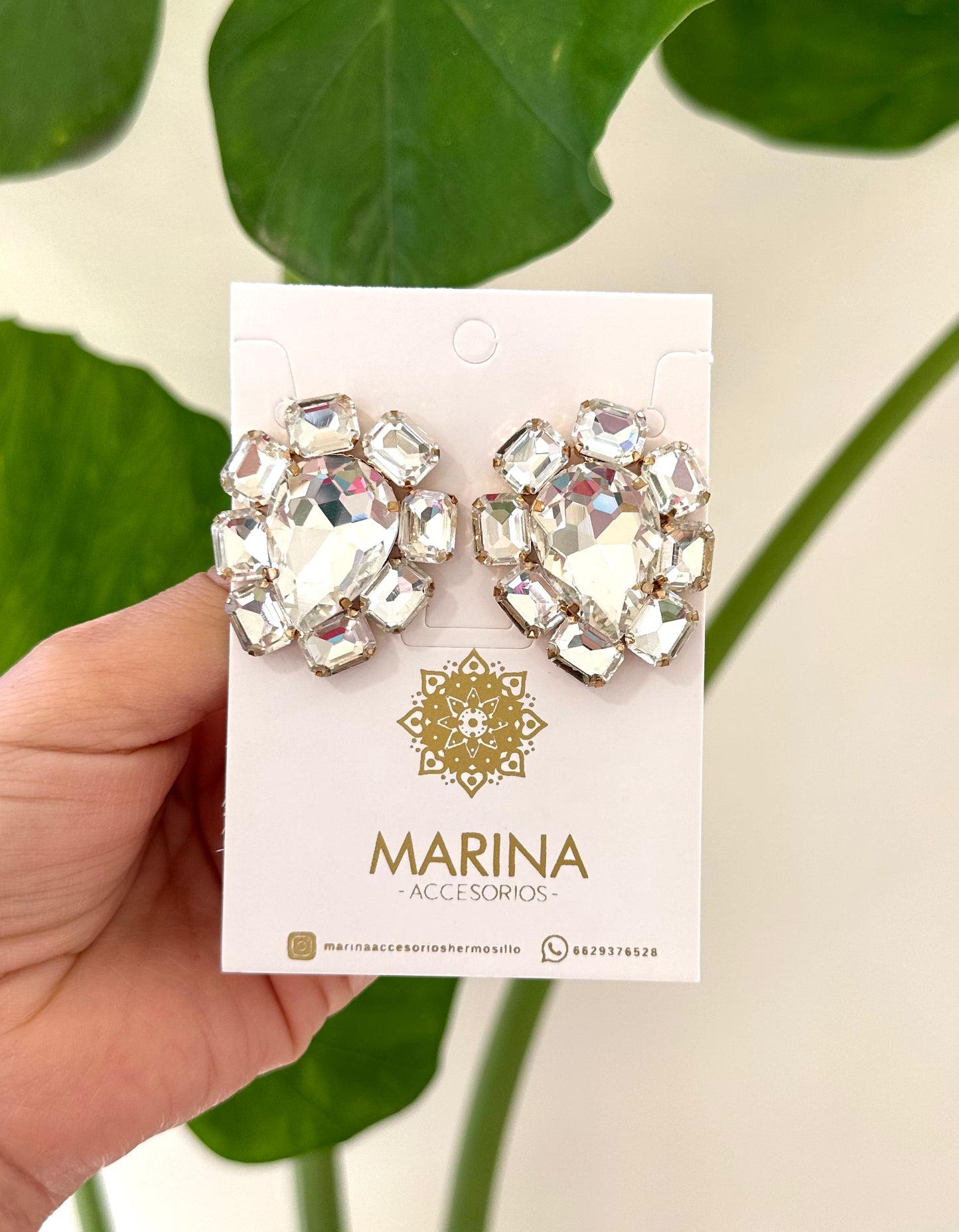 Aretes de pedrería platas