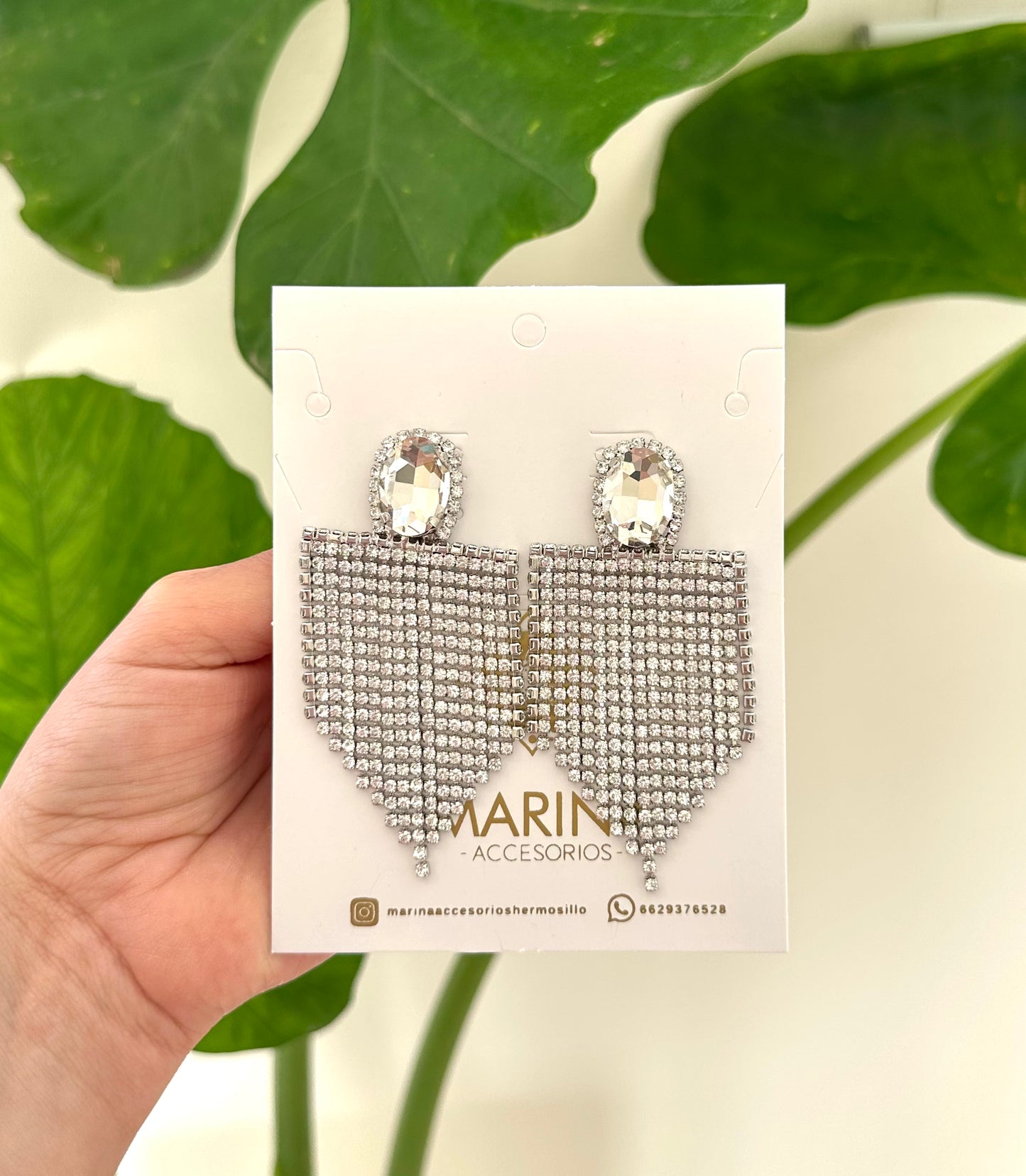 Aretes de pedrería platas