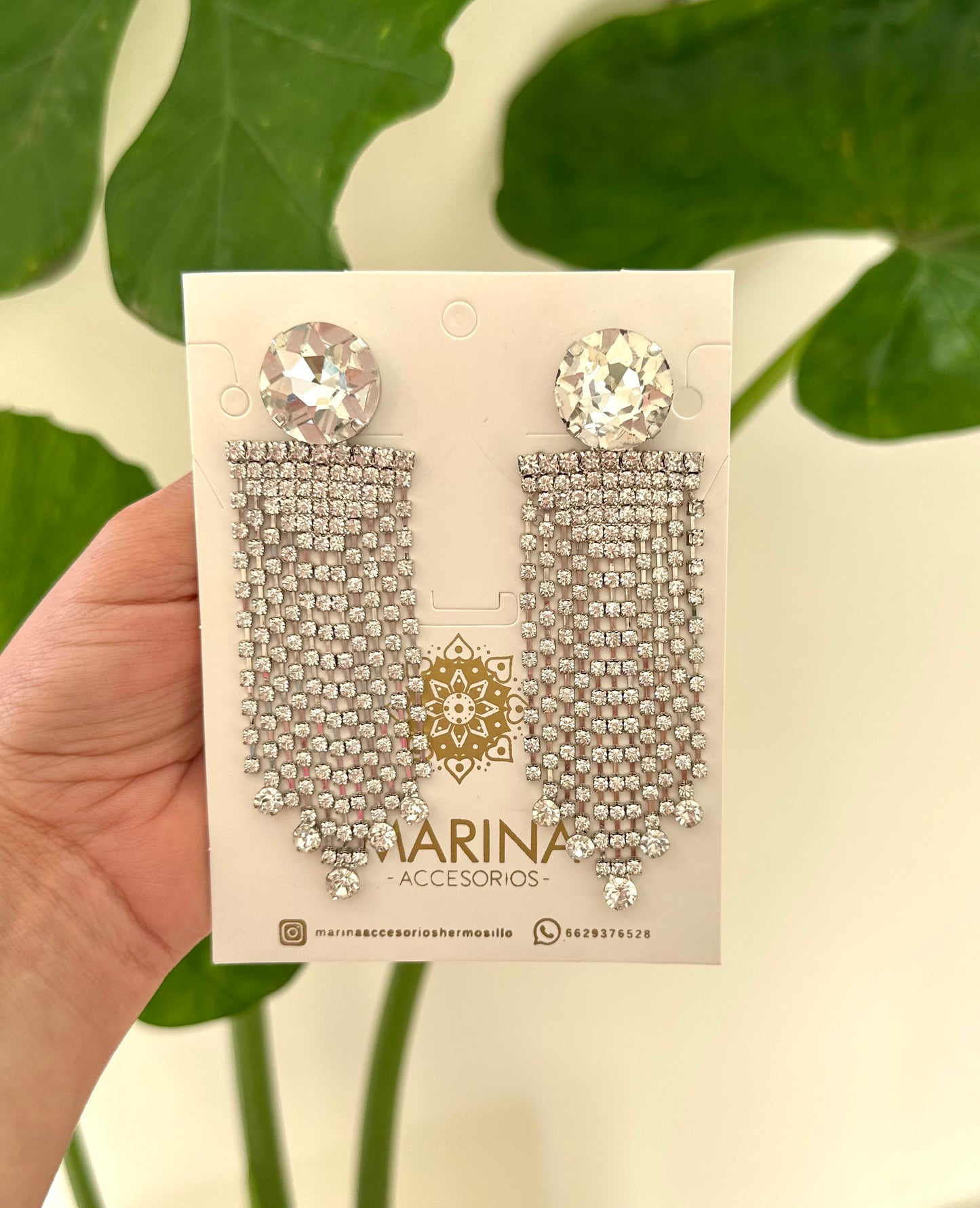 Aretes de pedrería platas