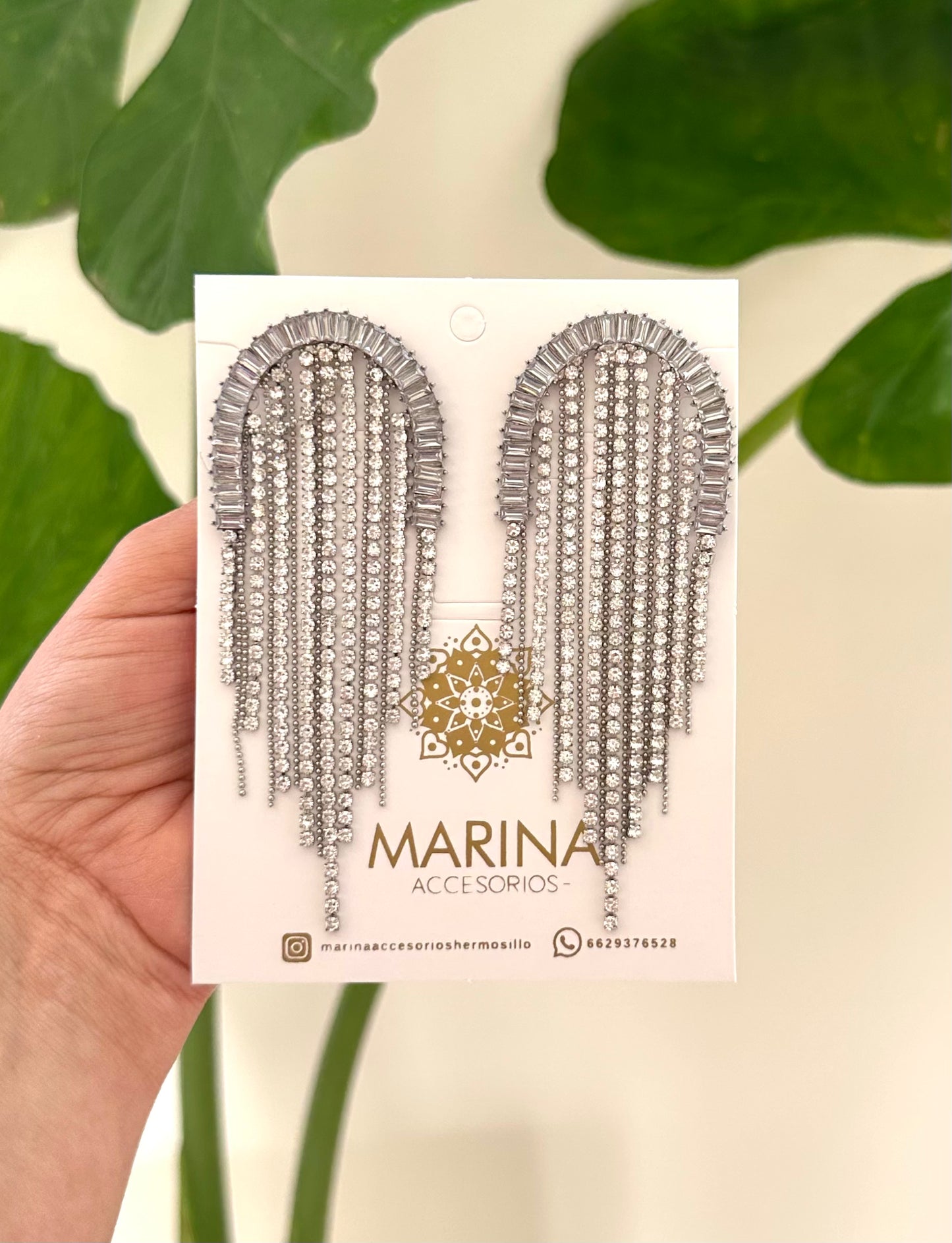 Aretes de pedrería platas