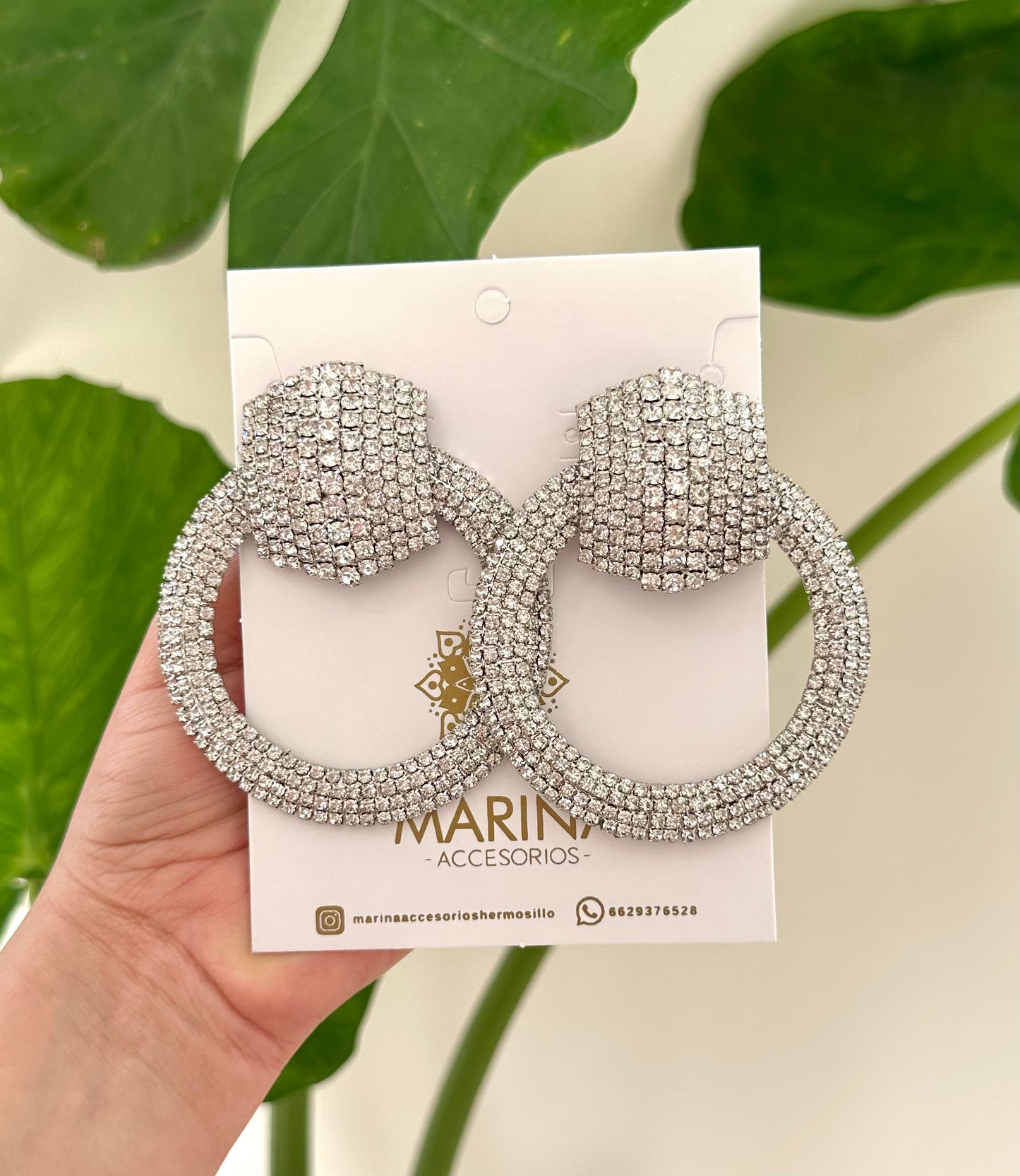 Aretes de pedrería platas