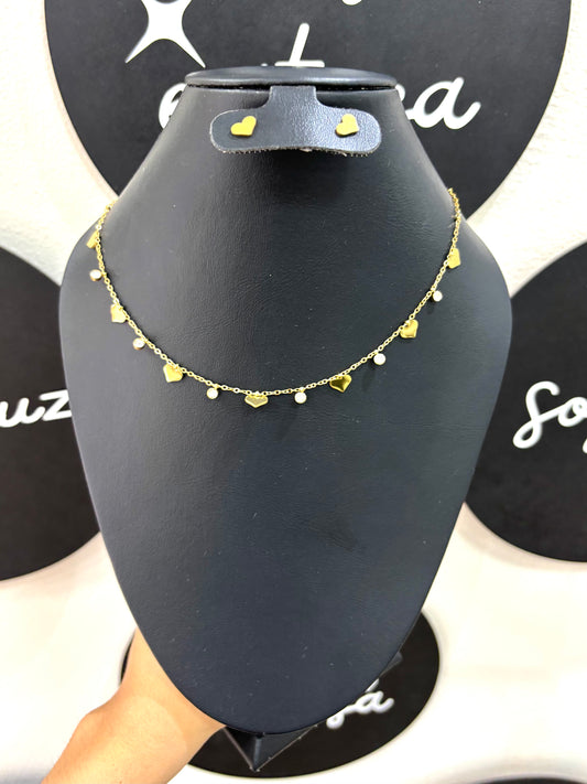 Collar corazones