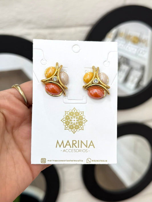 Arete casual naranja